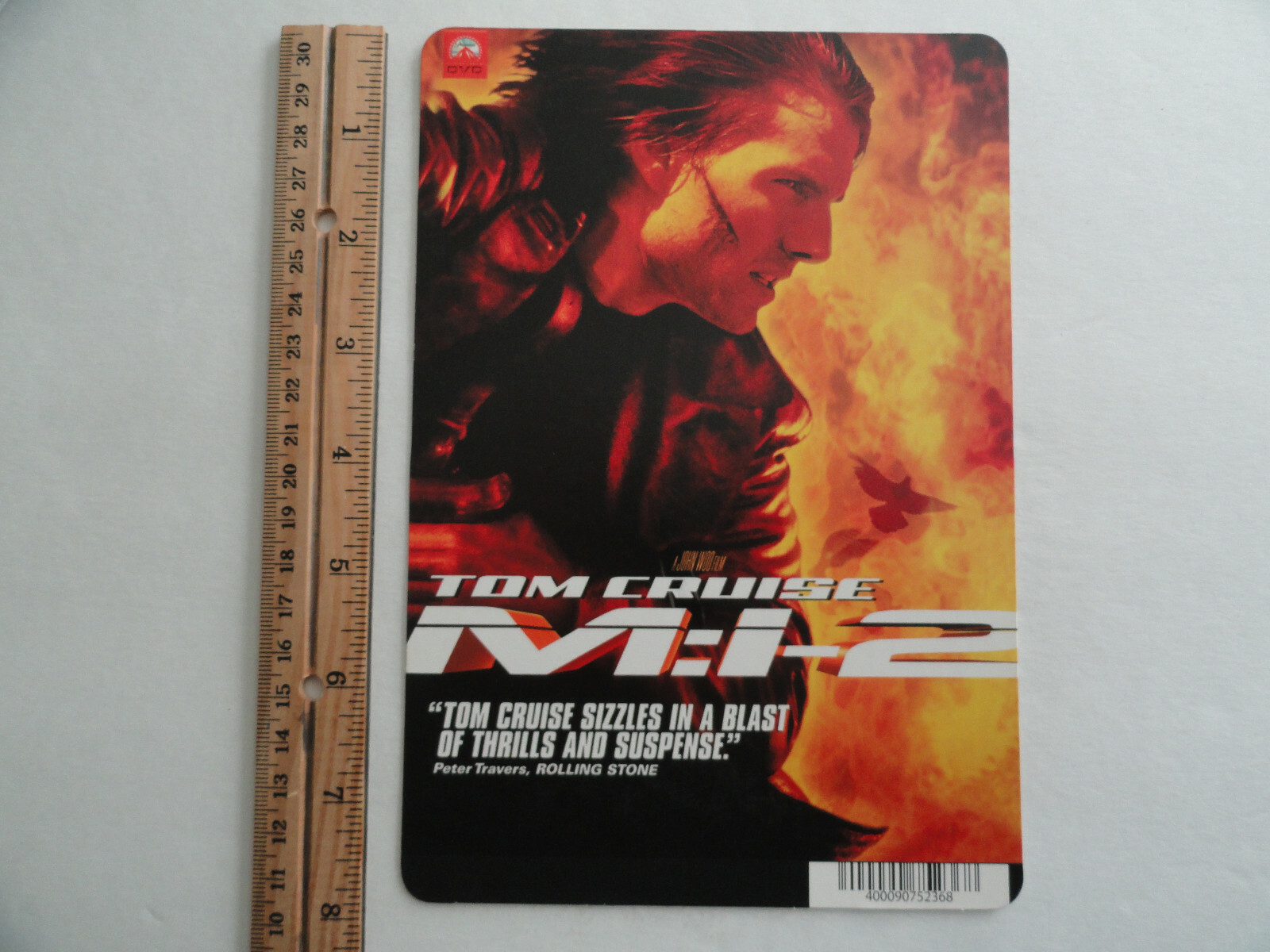 M:I-2 MISSION IMPOSSIBLE 2- TOM CRUISE – BLOCKBUSTER BACKER CARD 5″X8″ NO MOVIE