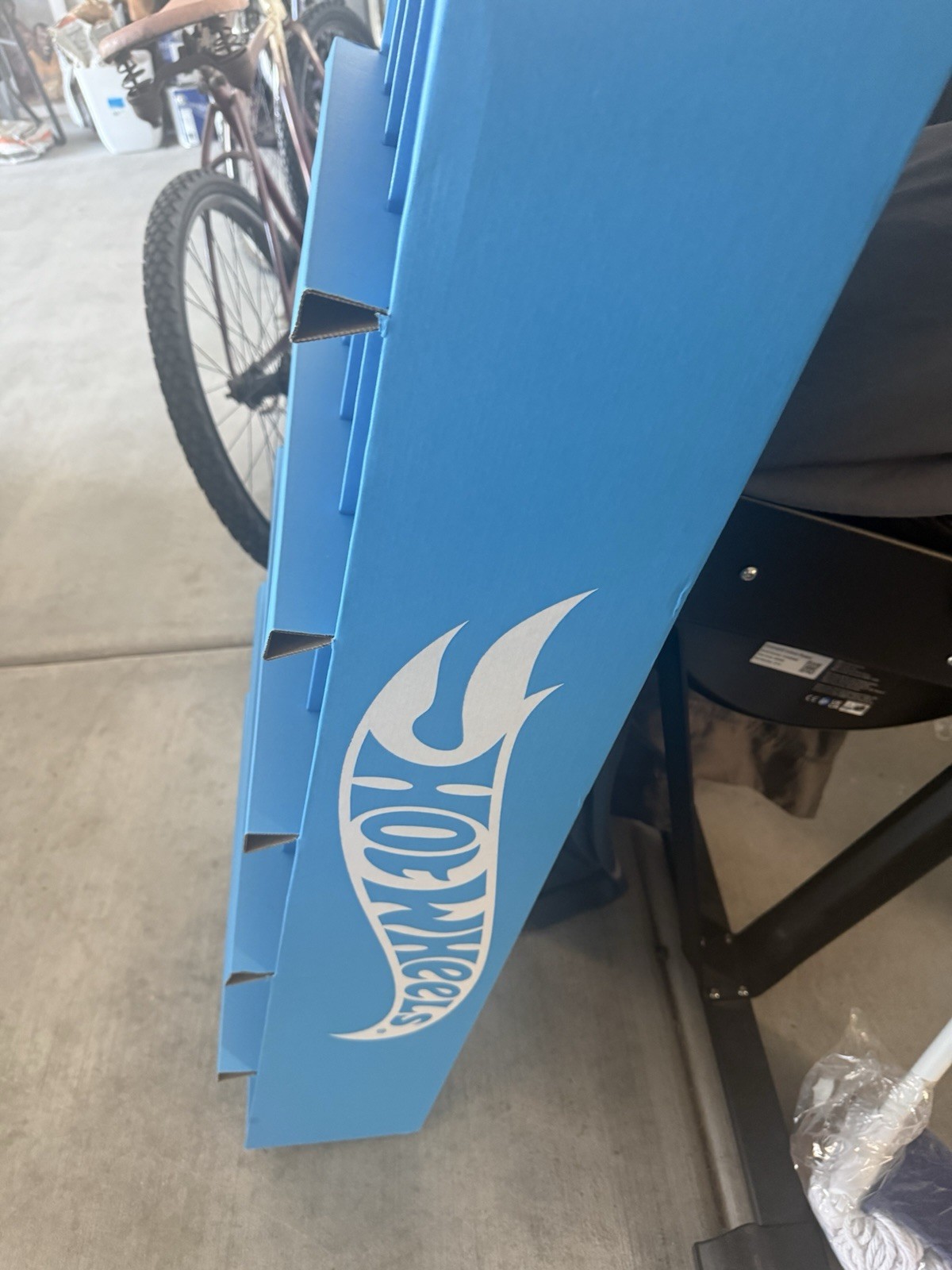 Hot Wheels Blue Store Display Shelf Rack Collectible Advertising Stand