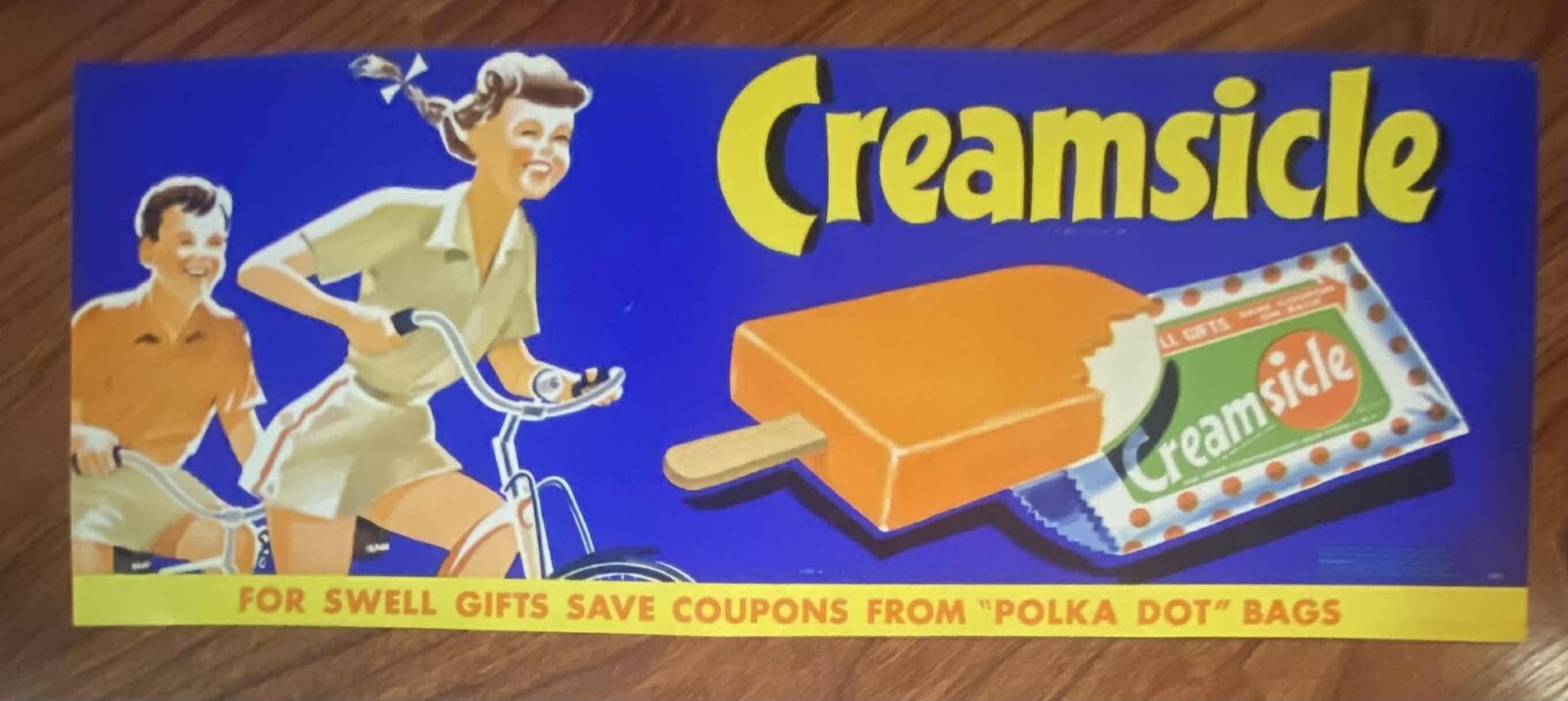 Vintage & Unused MCM 1960s Creamsicle Advertising Poster – Sanitary Dairy