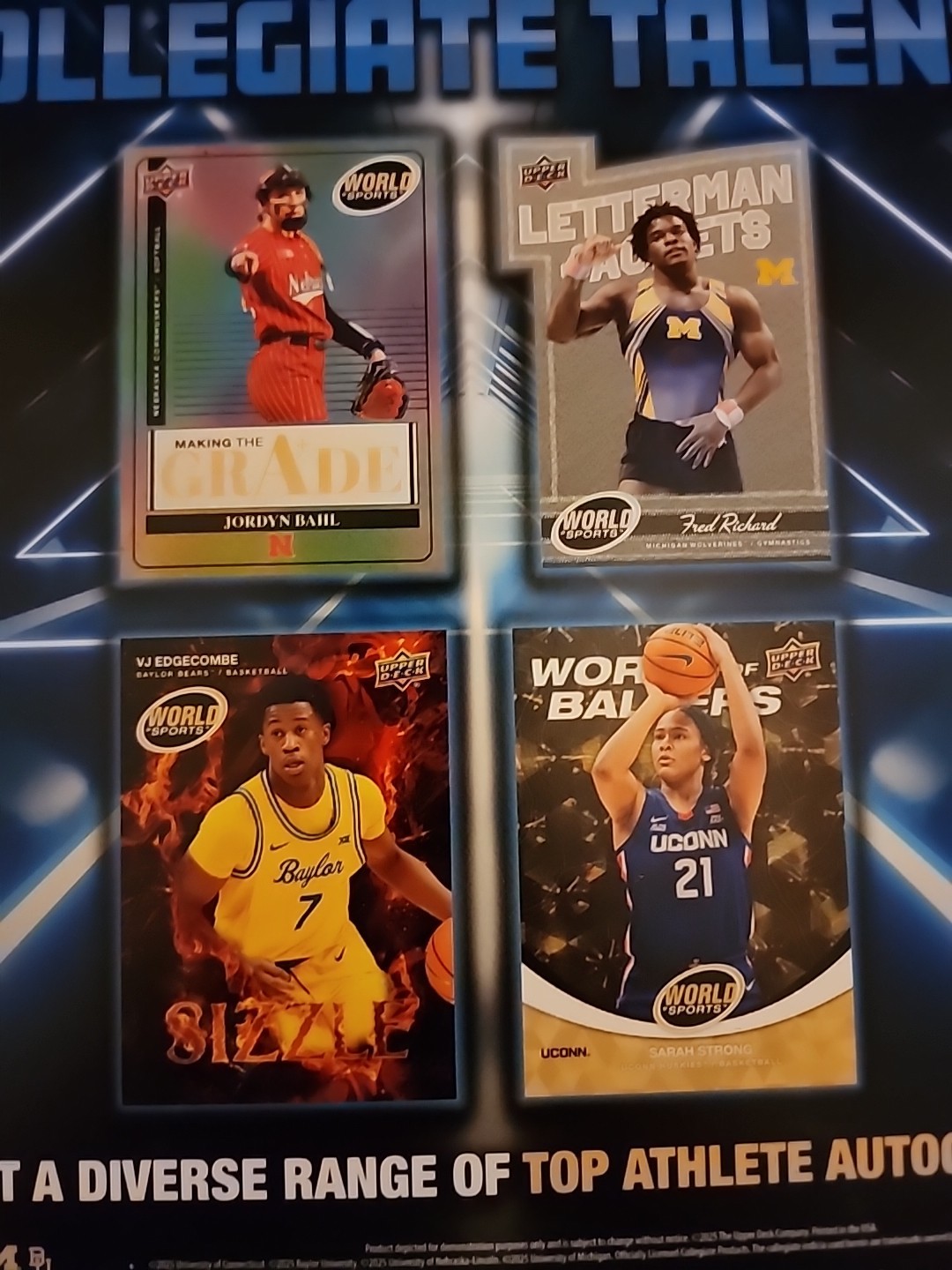 World Of Sport Collect Elite Collegiate Talent Display Stand