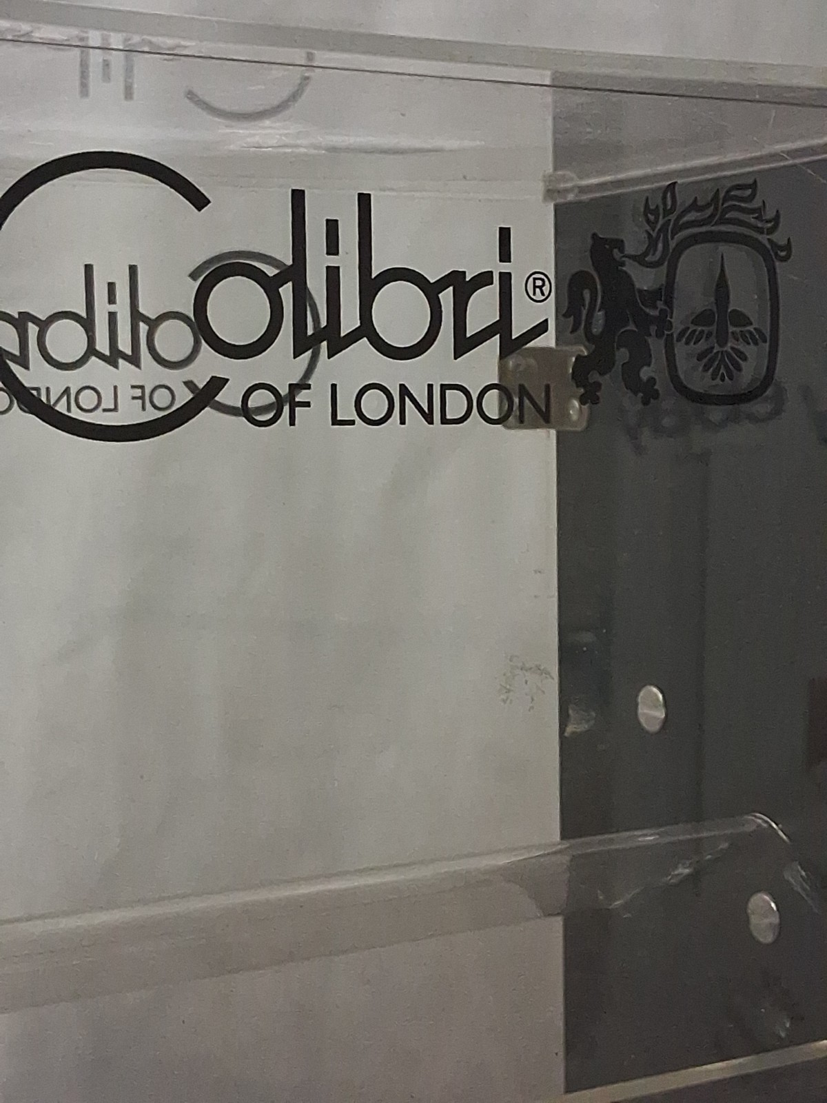 Vintage Colibri of London Locking Key Rotating Countertop Display Case *READ*