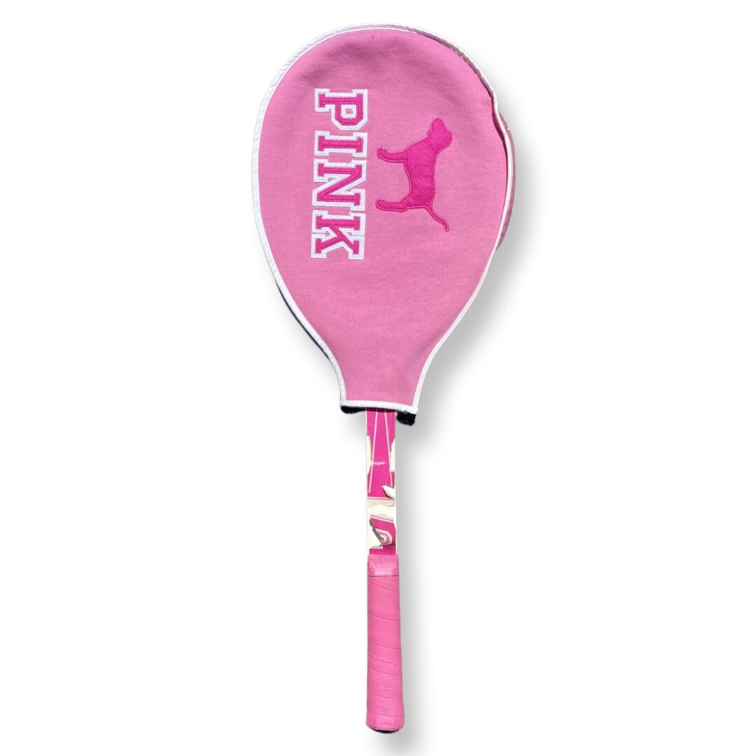 Vtg Victorias Secret VS PINK Tennis Racquet Store Display Rare Cover Dog Puppy