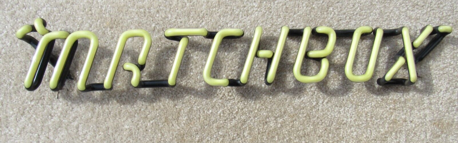 Matchbox Neon Sign Tube Part Yellow Light Up No Transformer