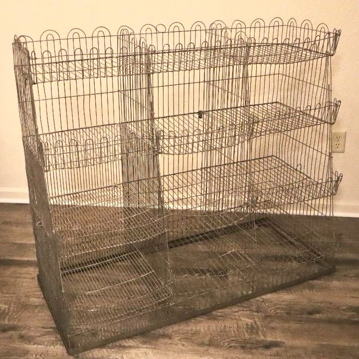 Antique General Store Metal Wire Shelving Mercantile Produce Heavy Duty