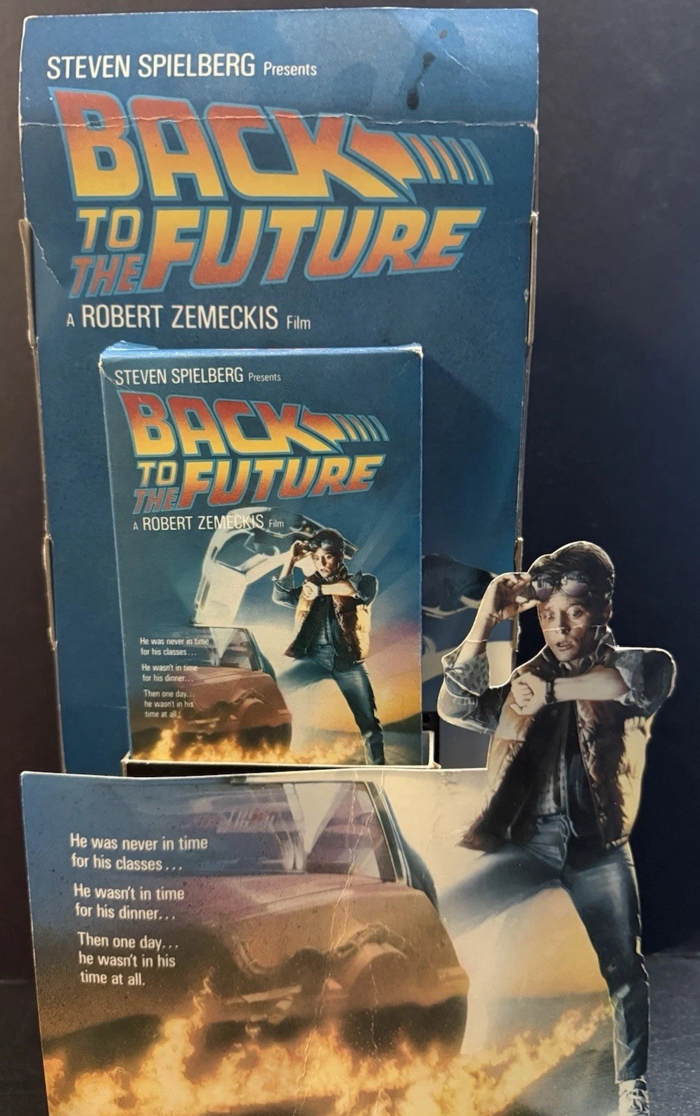 ‘Back To The Future’ Motorized Counter Display 1985 VHS- HTFF! Rare! Works!