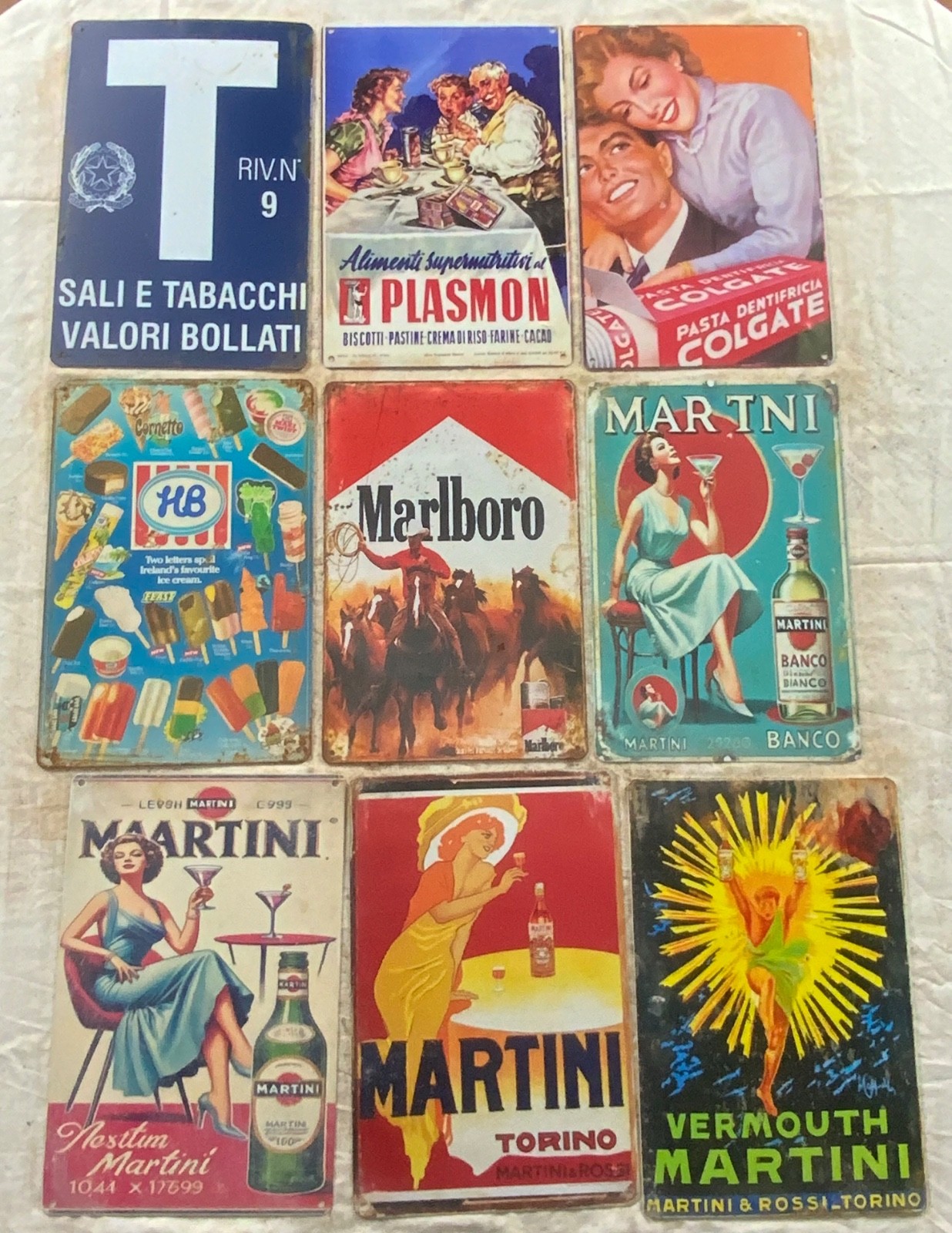 Metal plates No.9 plates, cm 20×30