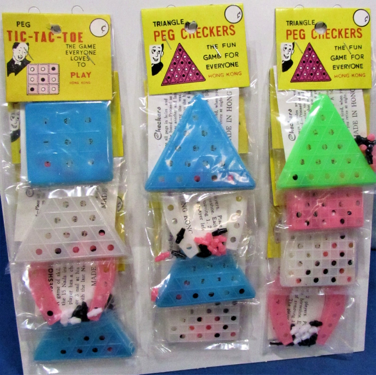 Dime Store Display Easel ~ Travel Games & Puzzles ~ 1960’s Kids Games Display