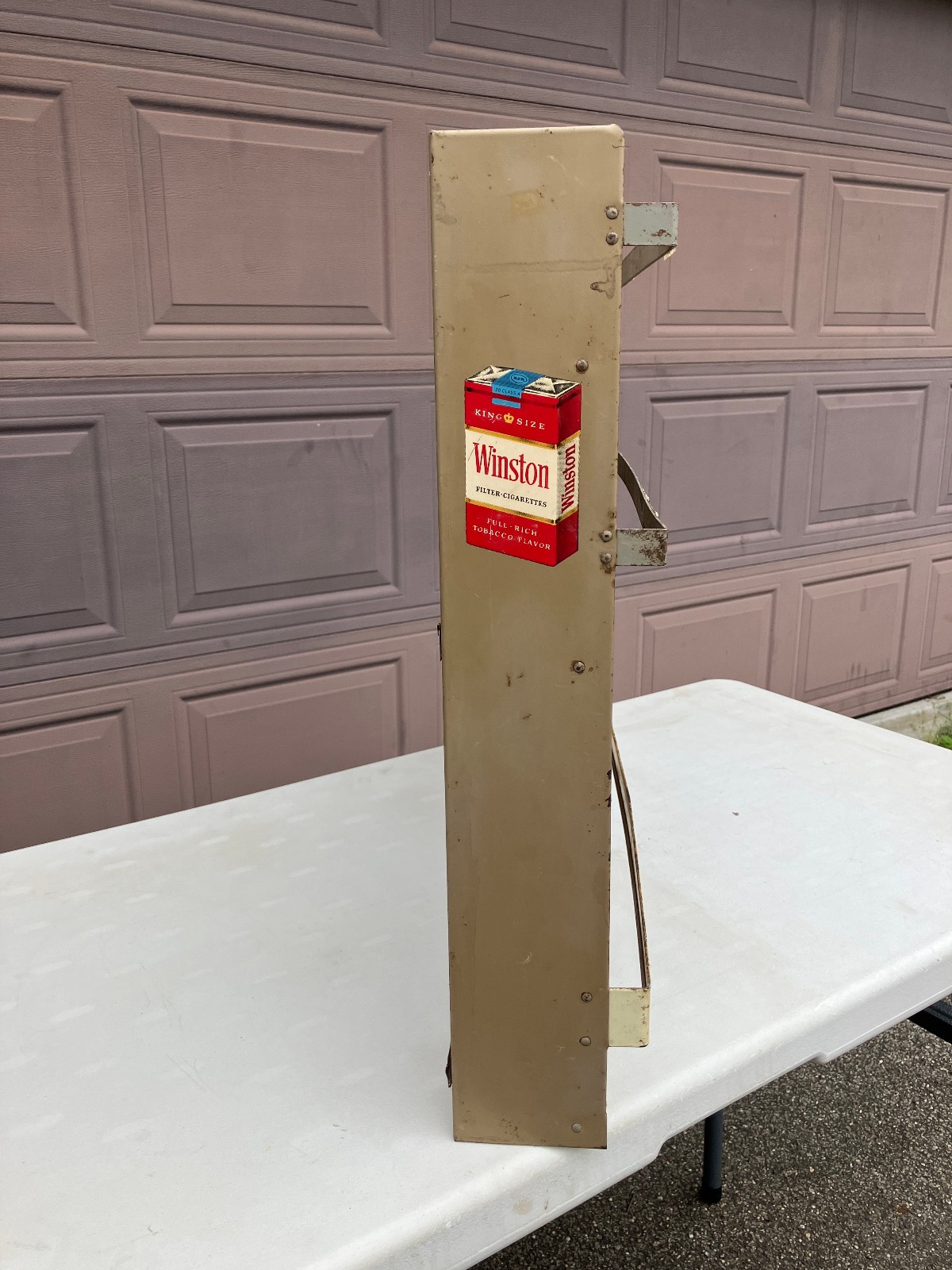 Cigarette retail store gas station display vintage FLAW metal 28 x 22 tobacco