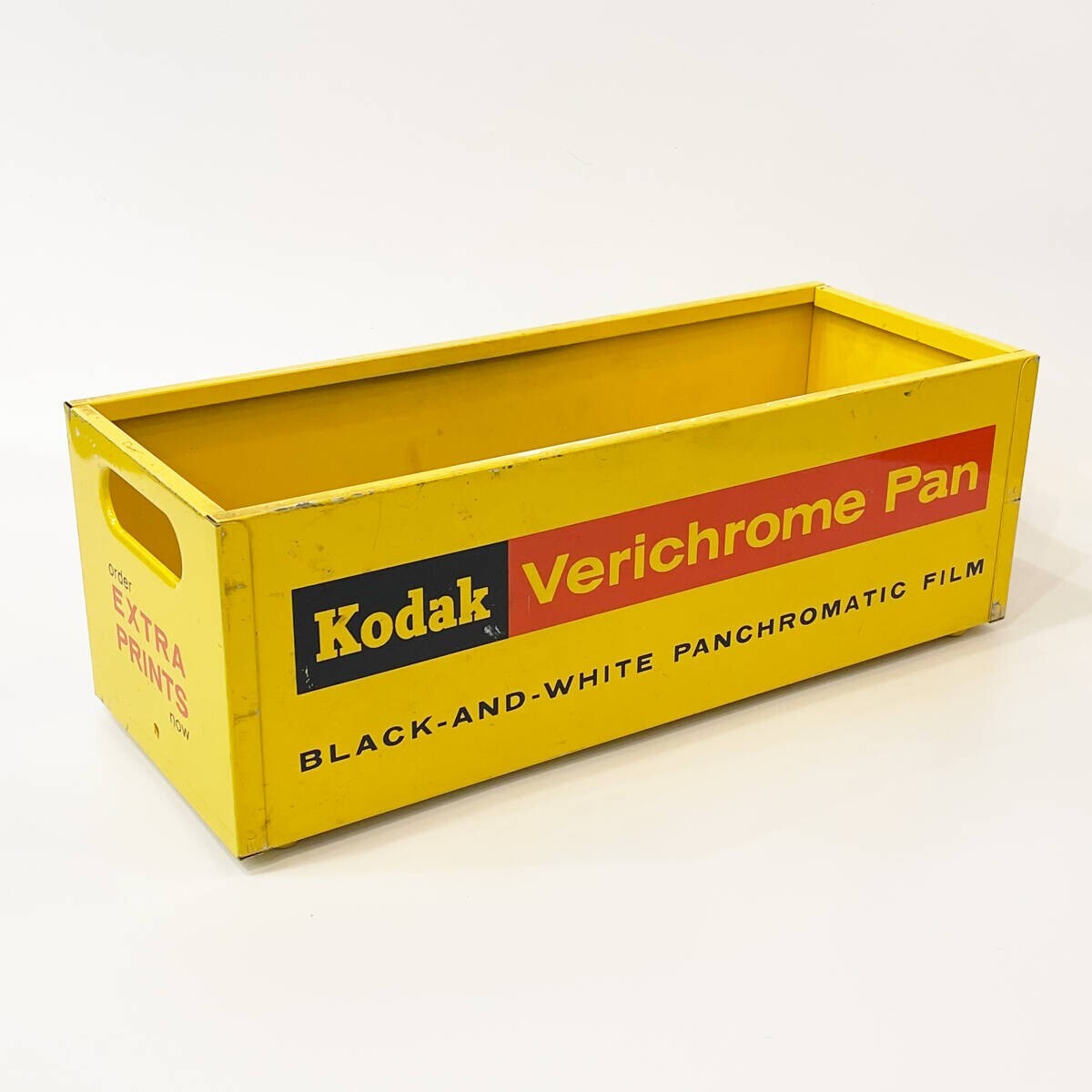 Vintage Kodak Metal Container Store Display Camera Film File Box From Japan