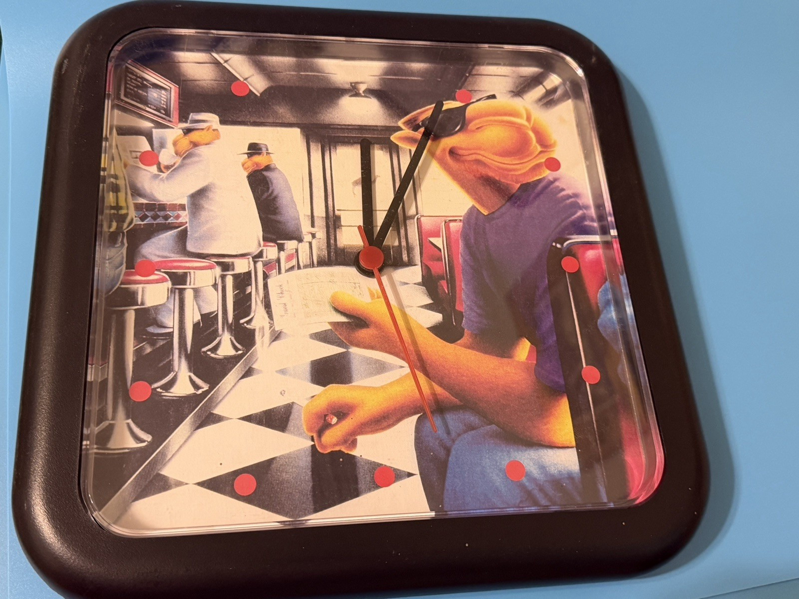 Joe Camel Advertising Wall Clock Vintage Cigarette Promo Diner Scene Works