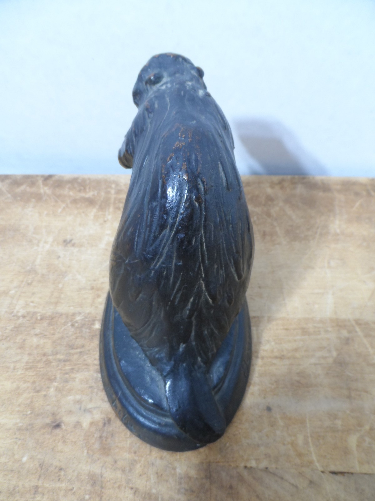 BEAVER COAL Original Old Bronze Clad Advertising Statue Store Display Sign Phila