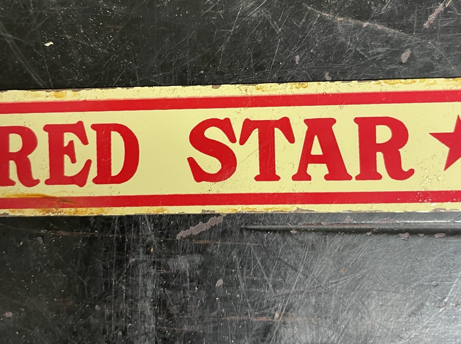 Early Vintage 5 C Red Star Cough Drops Advertising Drug Store Display Rack Sign
