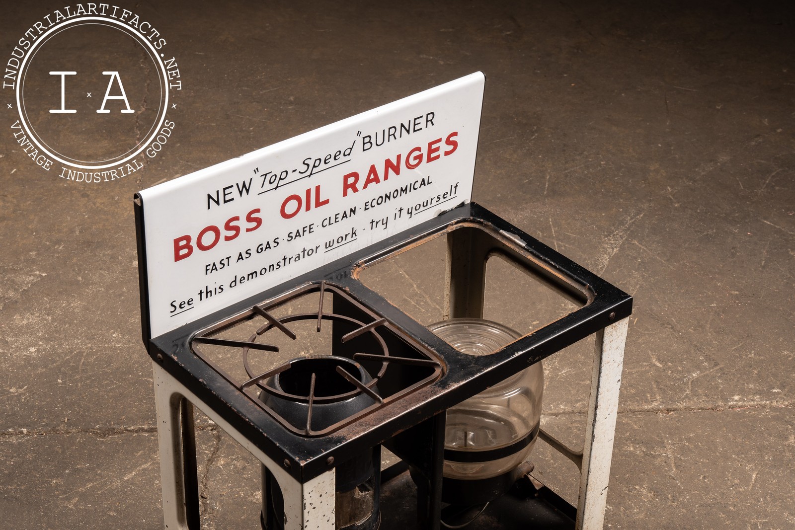 Vintage “Boss” Oil Ranges In-Store Point-of-Sale Display
