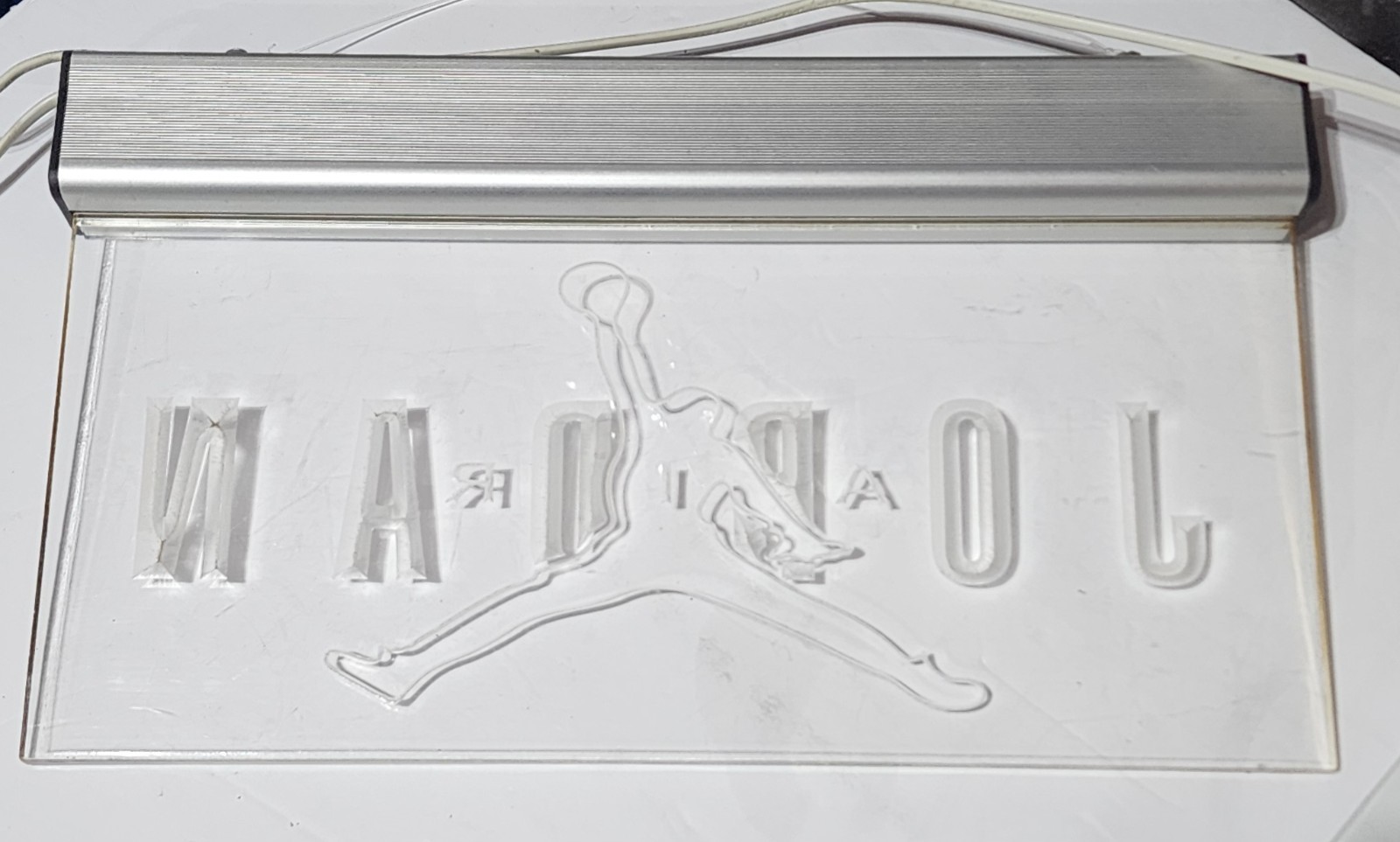 RARE Vtg Nike Air Jordan Jumpman Edge Lit Neon Store Display Sign 90s OG HTF