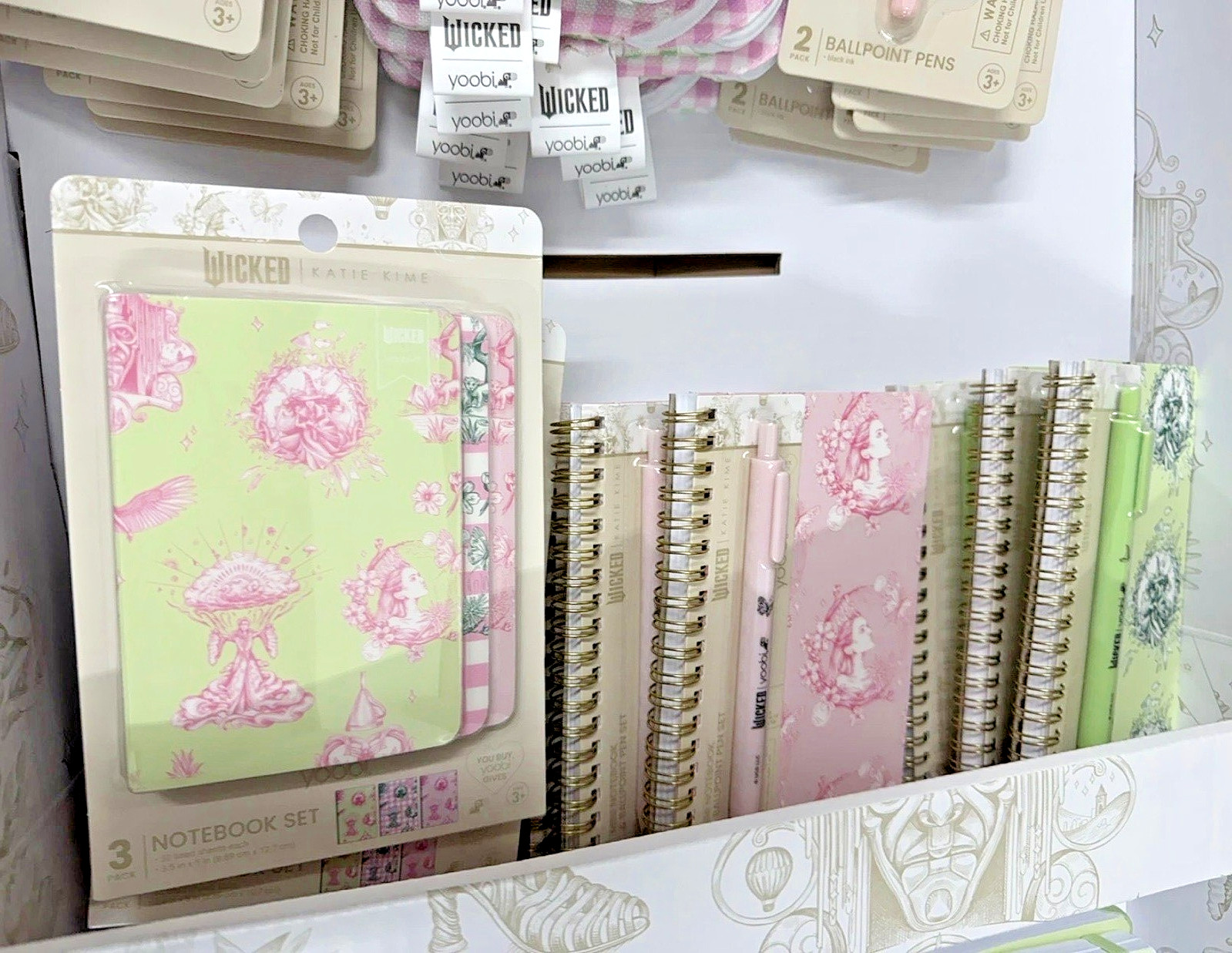 Wicked Store Display – Stationary – Green – Pink – New – 54 Items