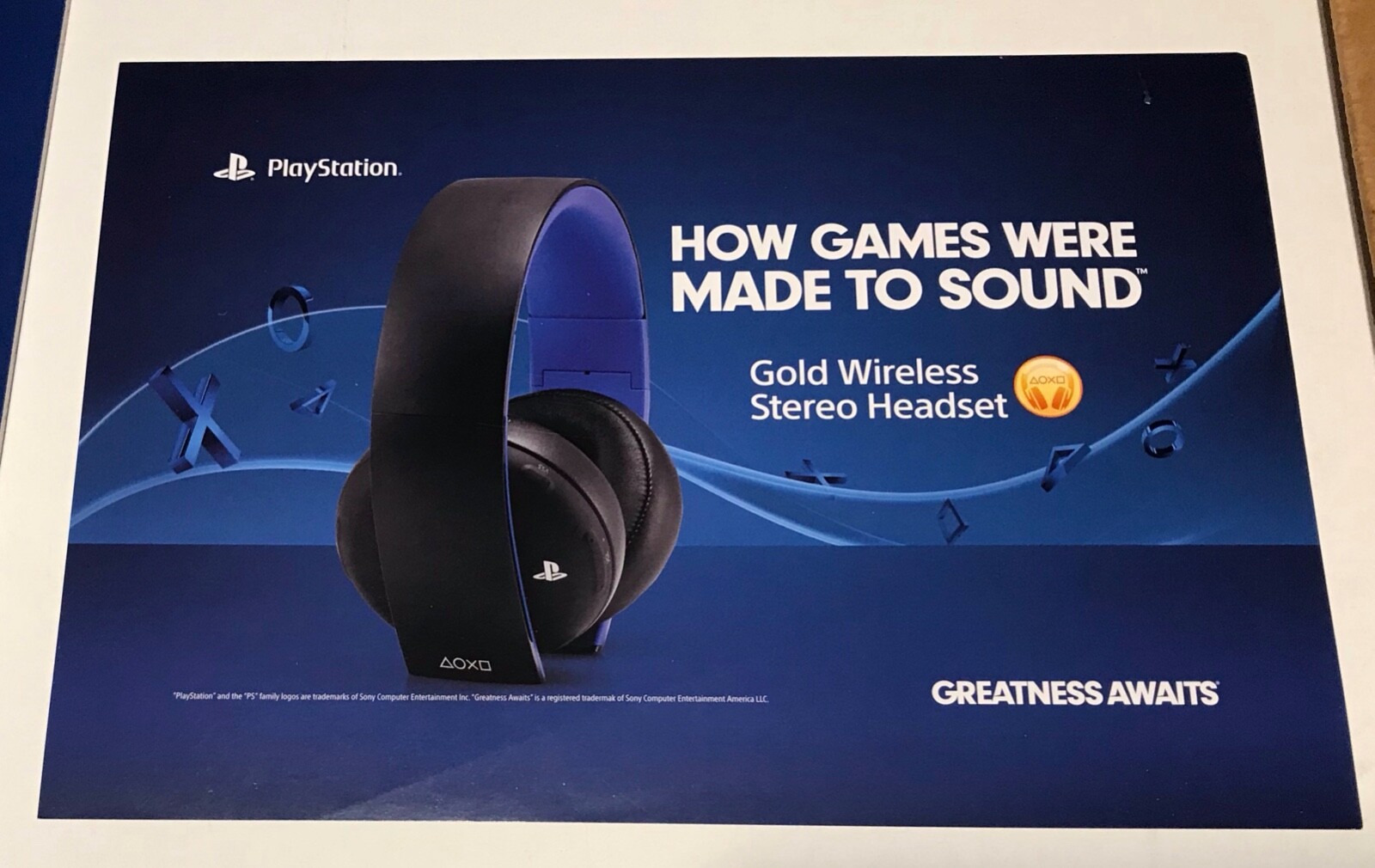 Playstation Store Display THE ORDER 1886 w Original Shipping Box/Brochure