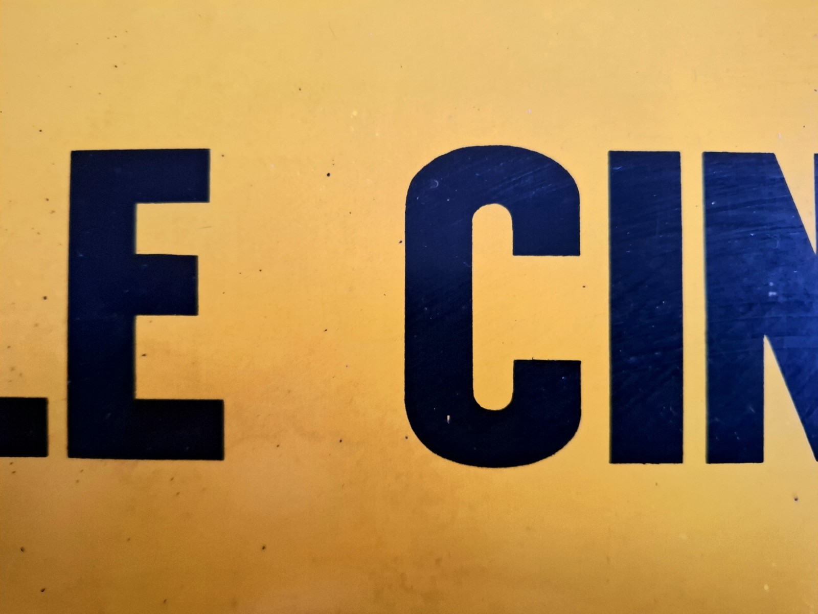 Vintage 1950s Montecatini Safety License Plate Sign Modernism