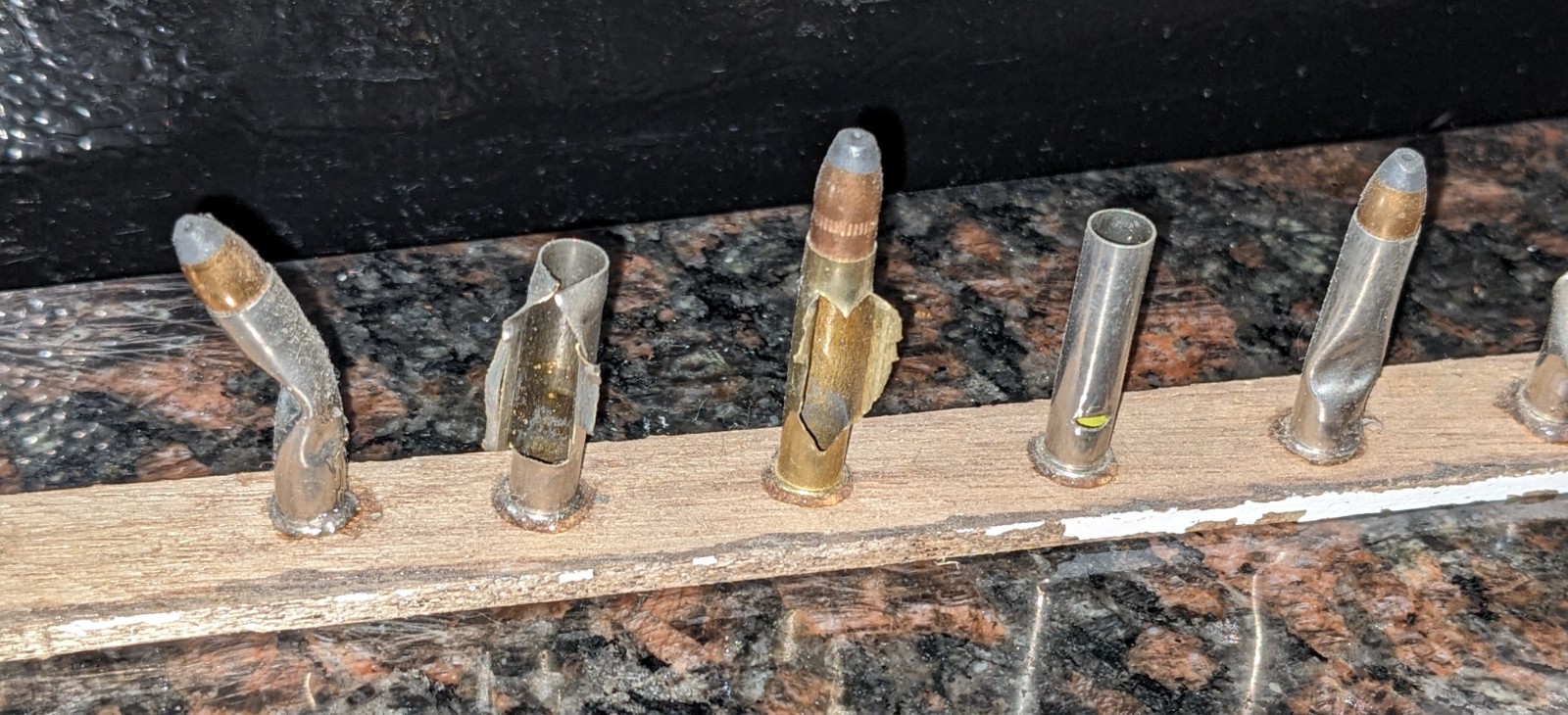 Custom made Bullet Board Display/manufacturing mis-loads from Montana, old West