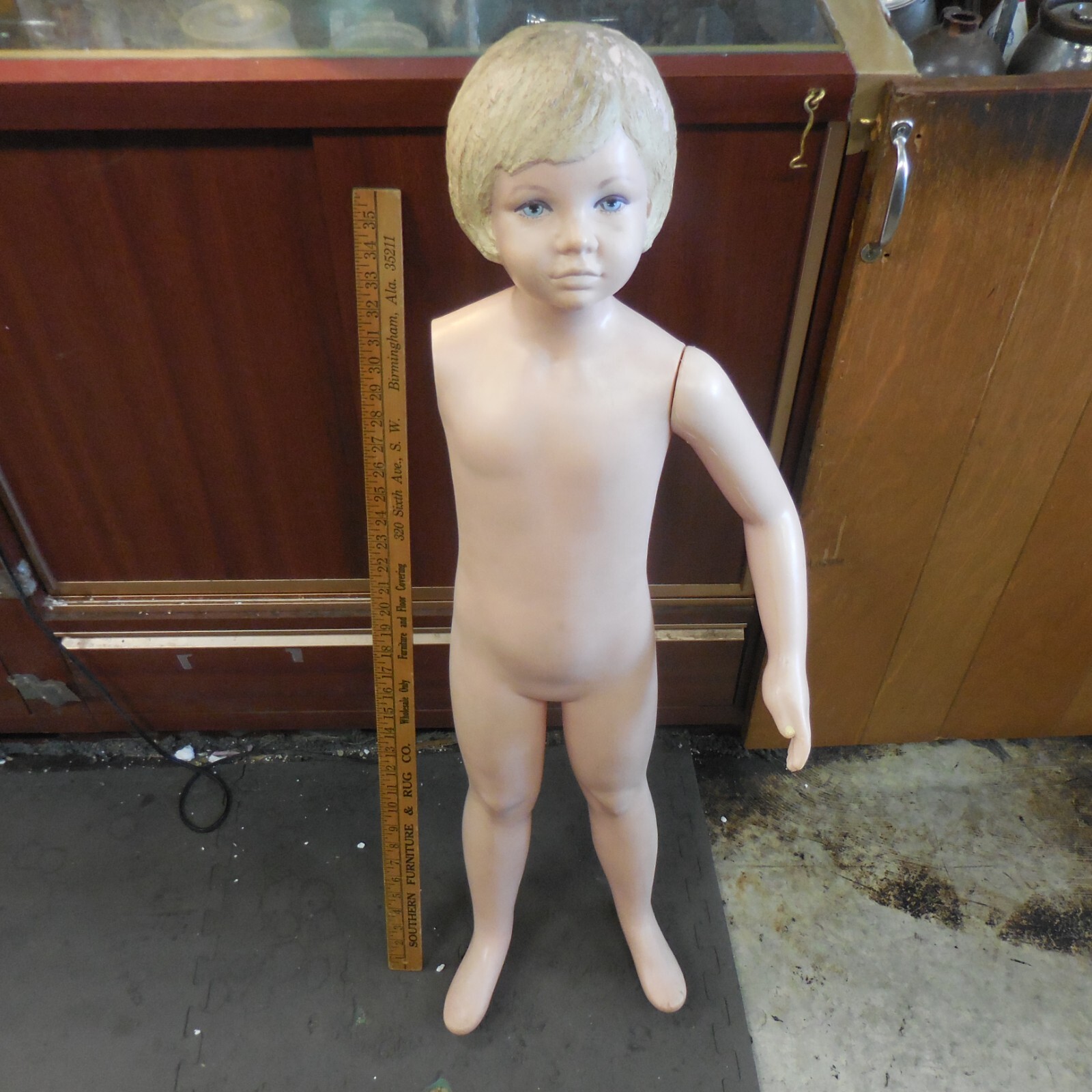 Buster Brown Shoes Store Display Plastic 41″ Young Girl Manikin-Old King Cole