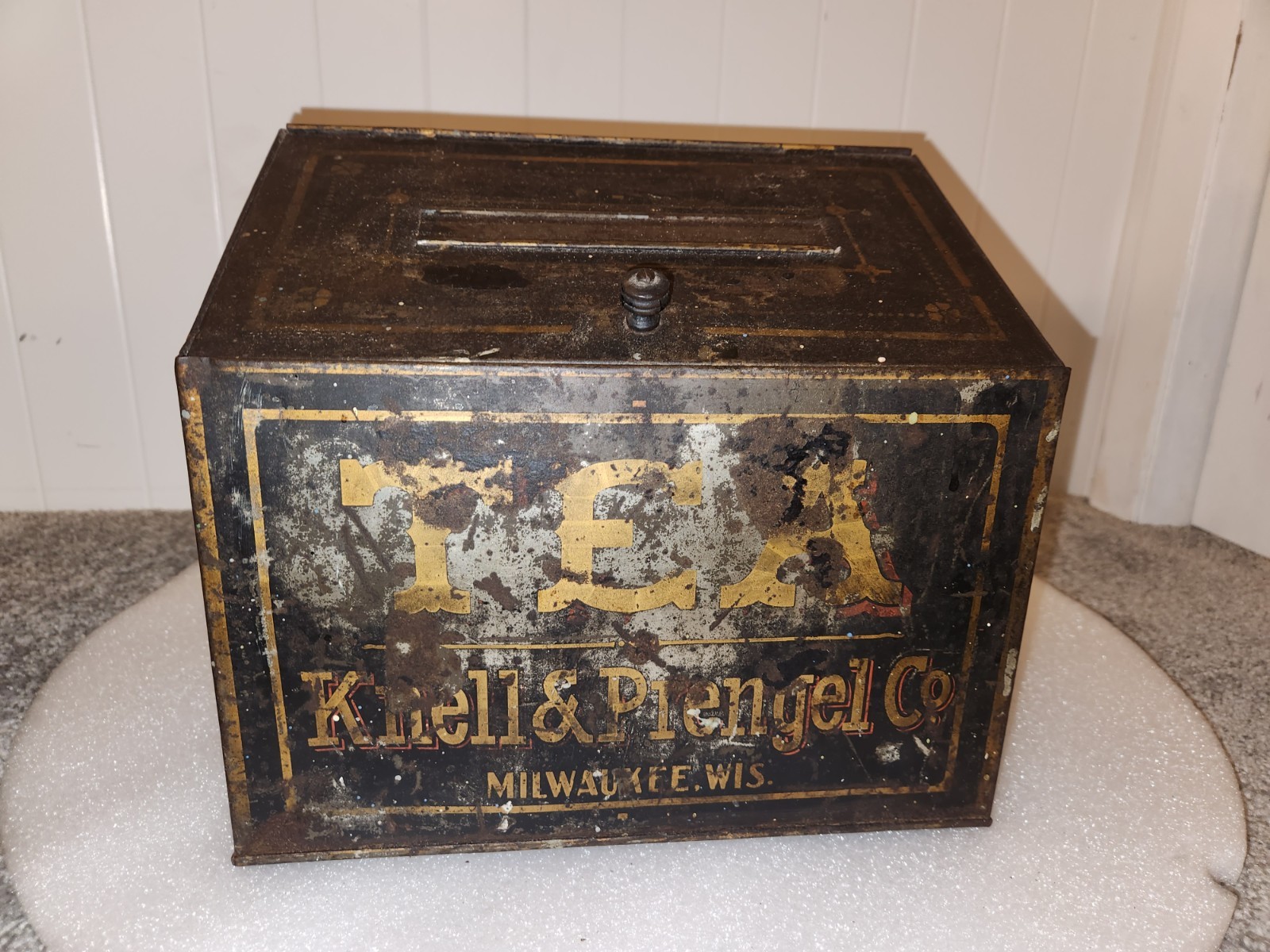 Antique Advertising Tin Tea Store Counter Display – Milwaukee, WI