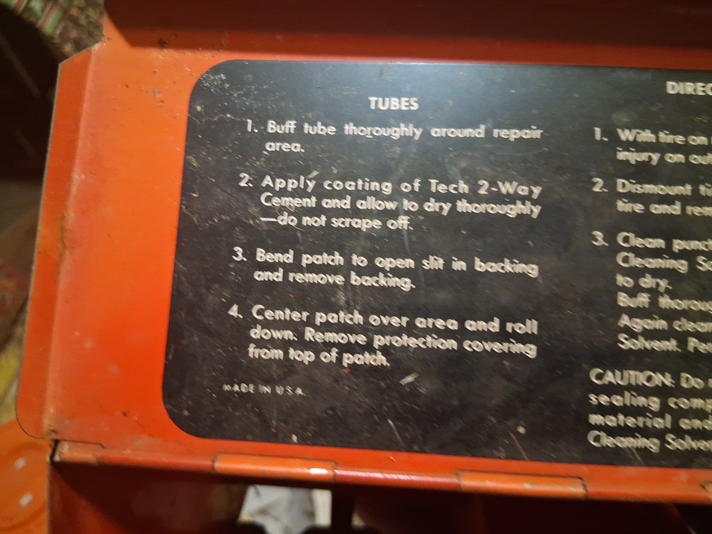 Vtg Tech – 2 – Way Tire Tube Repair Countertop Store Display Cabinet Dispenser