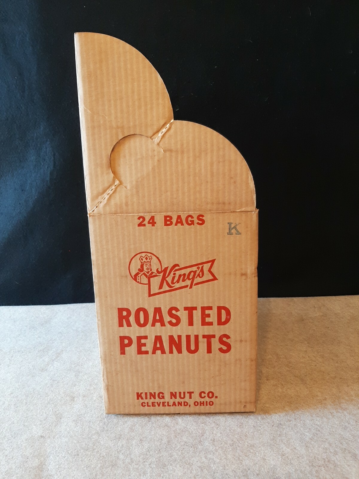 Vintage Store Display Carton Box Kings Roasted Peanuts in Shells