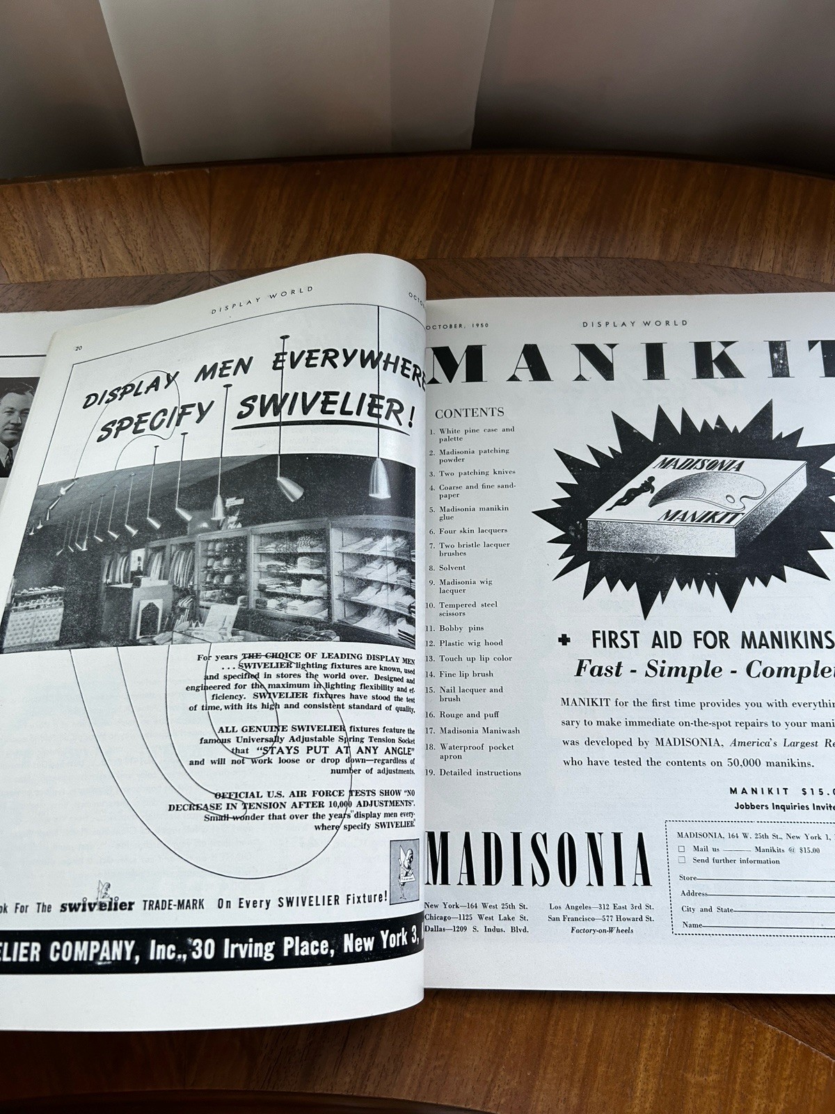 Vintage Display World Magazine 1950 Retail Store Window Mannequins Advertising