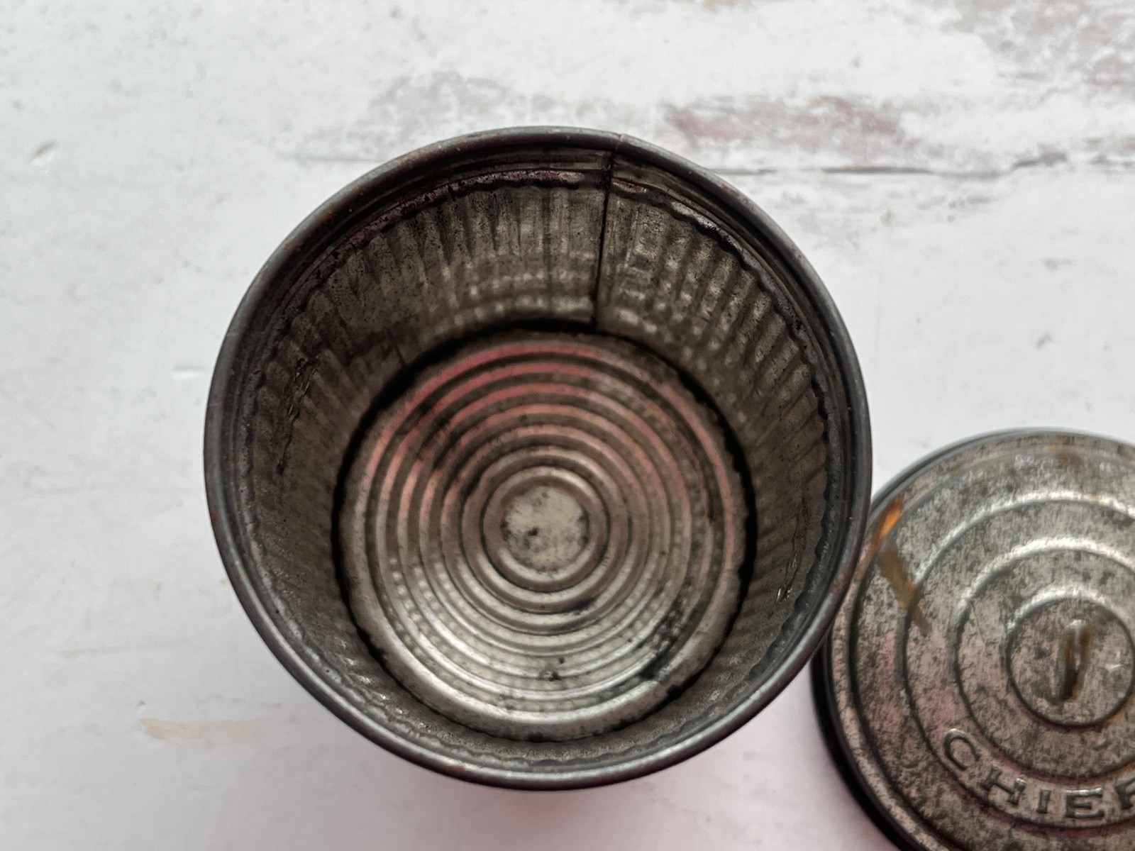 Vintage Chief Metal Wares Salesman Sample Little mini garbage, trashcan, bin
