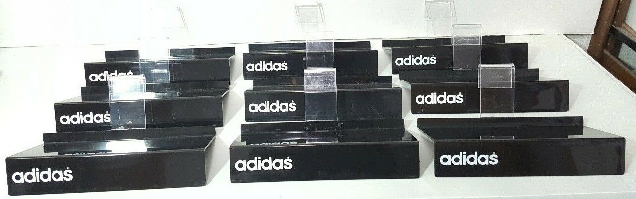 VINTAGE ADIDAS SLAT WALL DISPLAY SHELVES