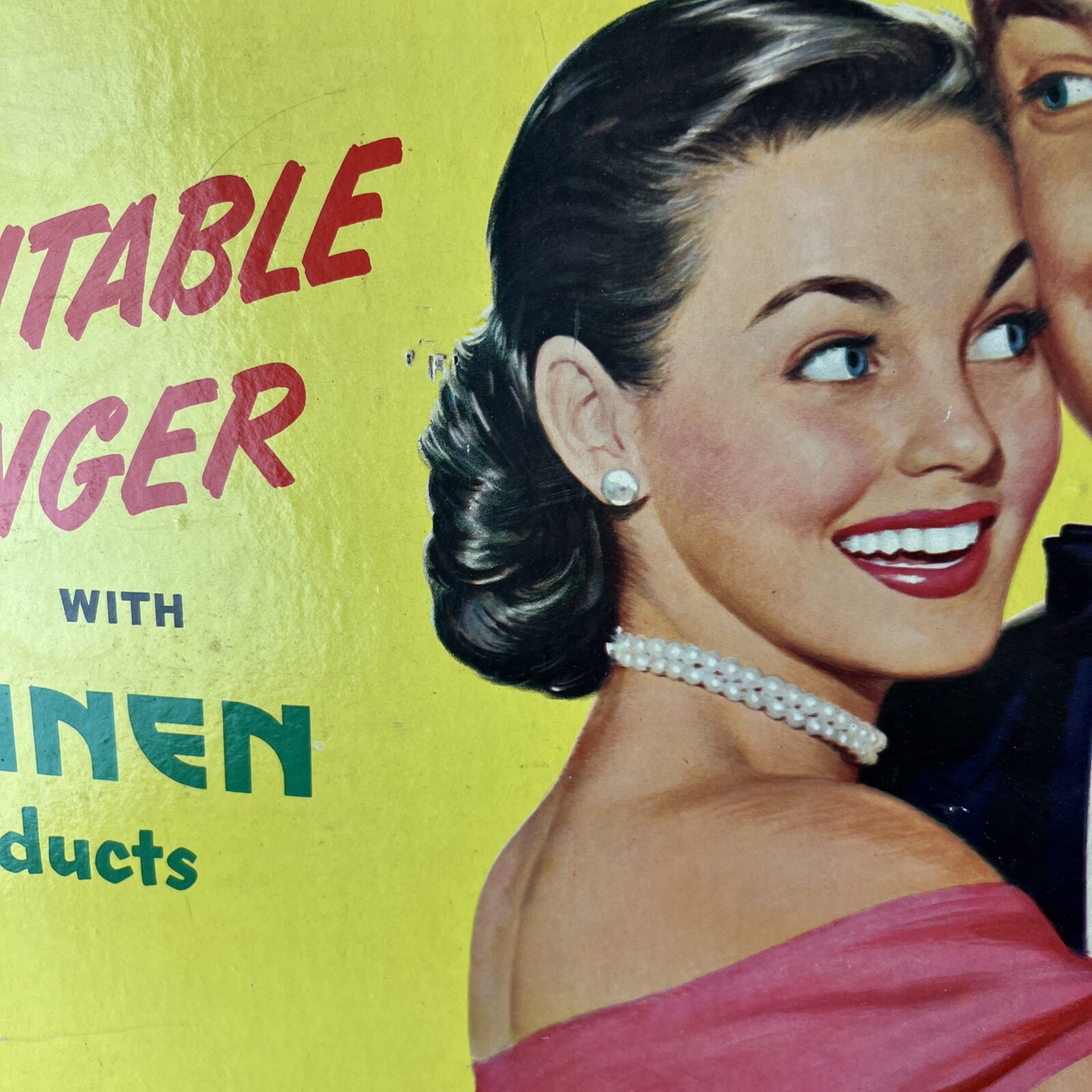 VTG Lot of 2 Mennen Cardboard Advertising Store Signs Deodorant