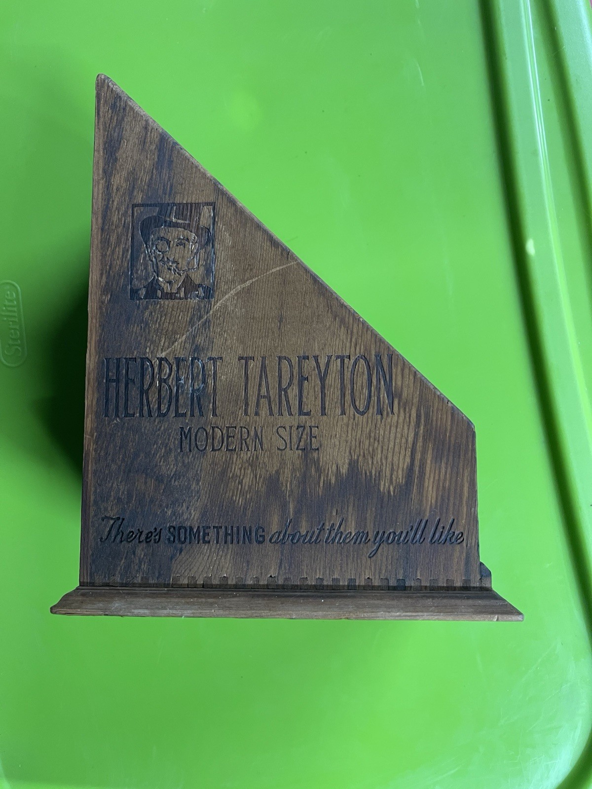 VINTAGE PALL MALL & HERBERT TAREYTON WOODEN CIGARETTE COUNTER DISPLAY w GRAPHICS