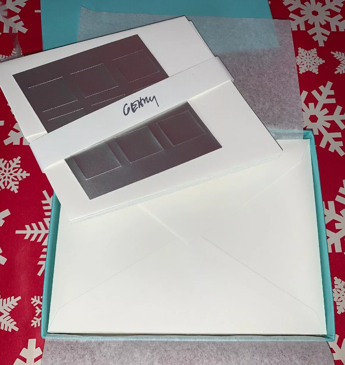 RARE Tiffany & Co Frank Gehry Note Cards Stationery w/ Blue Box FOR GEHRY LAUNCH