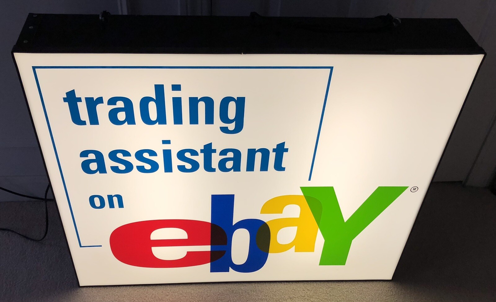 Rare eBay Trading Assistant Store 30″ x 24″ x 5-1/4″ Plexiglass Lighted Sign