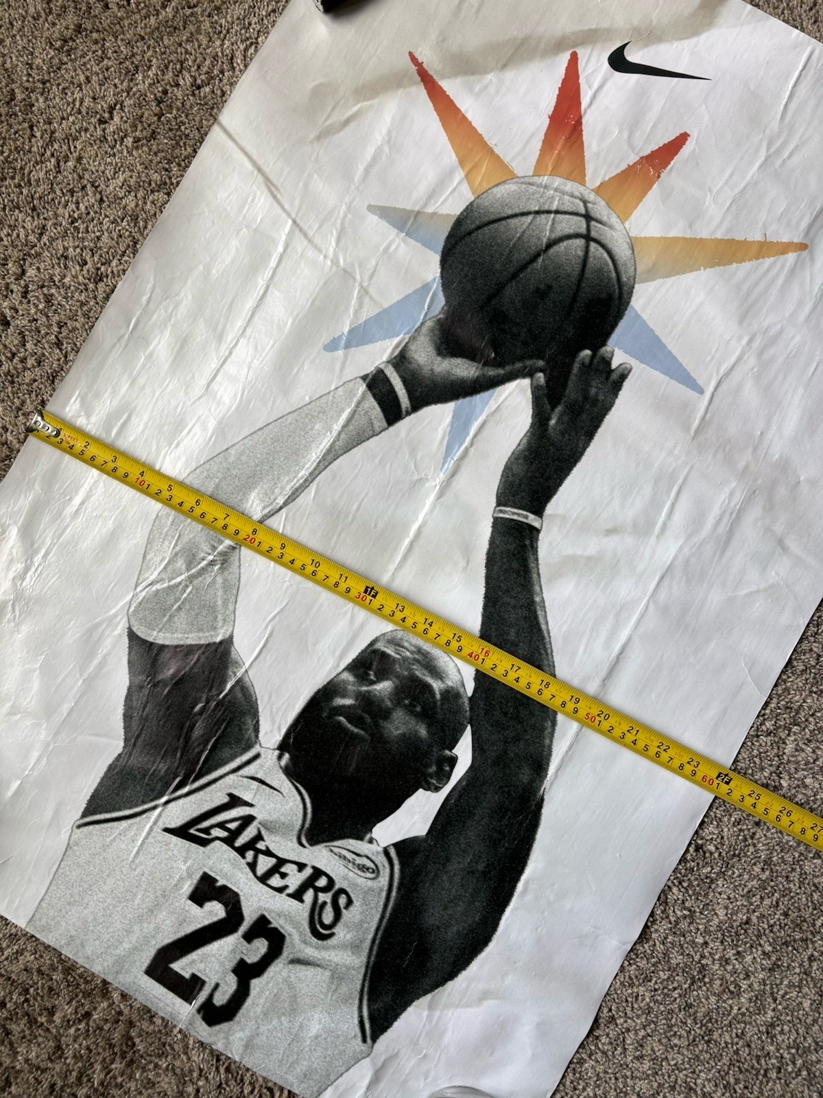 NIKE 2018 LEBRON JAMES LOS ANGELES LAKERS PROMO POSTER DISPLAY SIGN