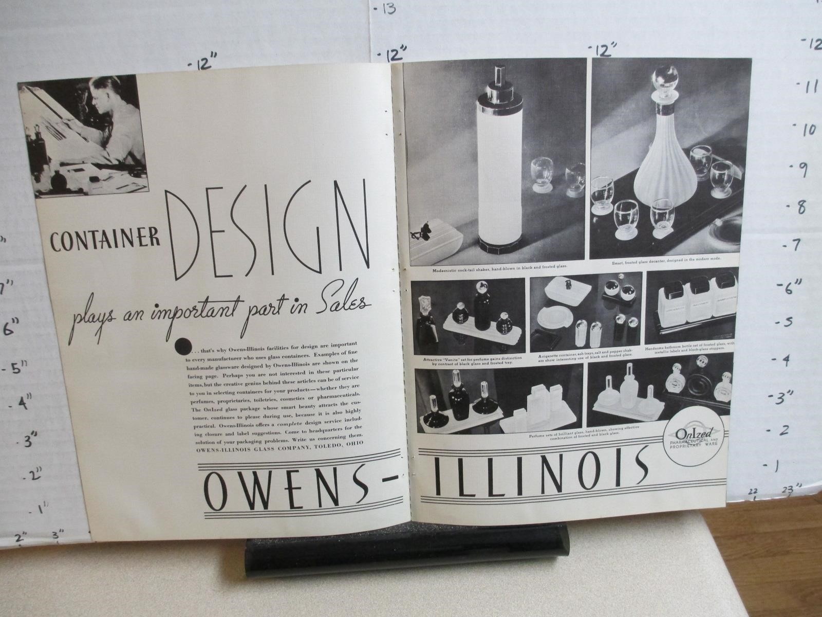 mag ad 1934 OWENS Ill glass GEM razor Southern Comfort Kings gin Borden milk
