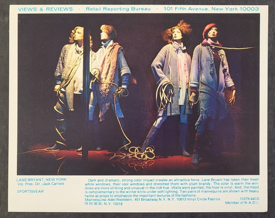 1978 LANE BRYANT, NEW YORK WINDOW DISPLAY PHOTO PRINT PLAYING WITH TWINE