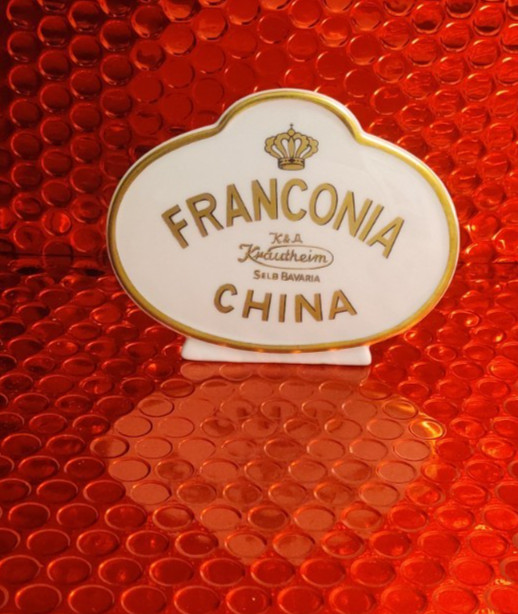 Franconia China K&A Krautheim Selb Bavaria Store Counter Display Sign or Plaque