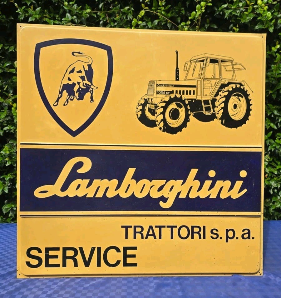 Lamborghini Tractors Table Sign