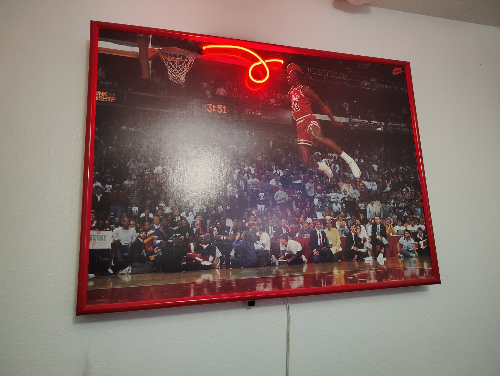 Michael Jordan #23 1988 Free Throw Line Dunk Contest Store Display Nike Sign