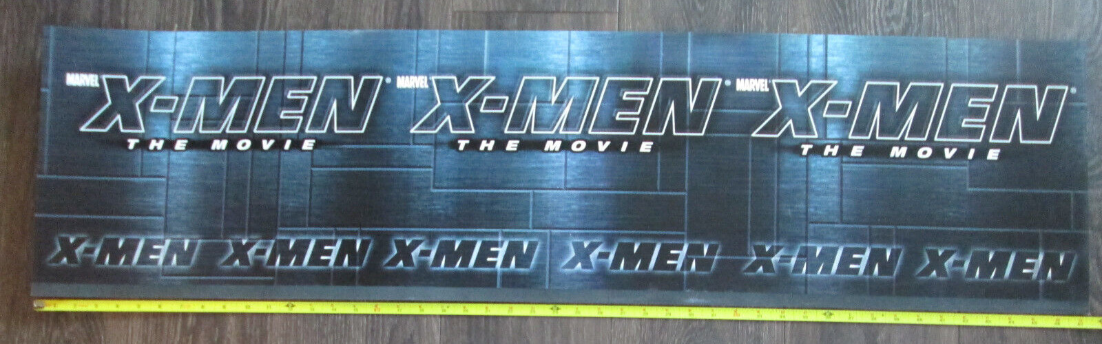 Marvel X-Men The Movie Store Display Front End Cap Vinyl Sign 47.5″ x 12.5″