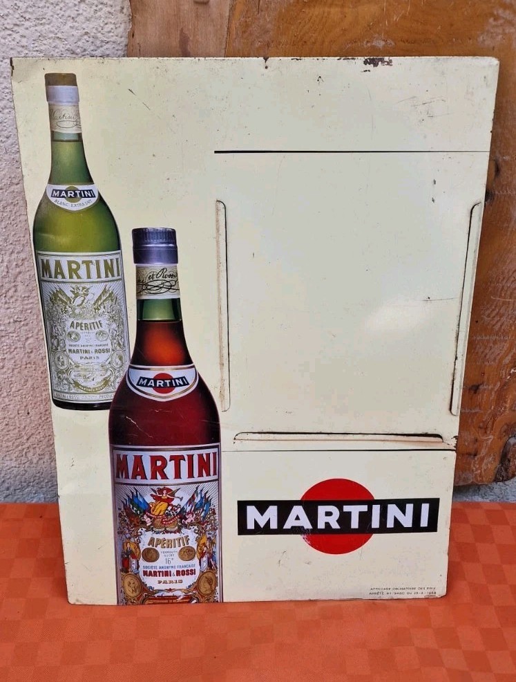 Martini Tin Menu Table Sign