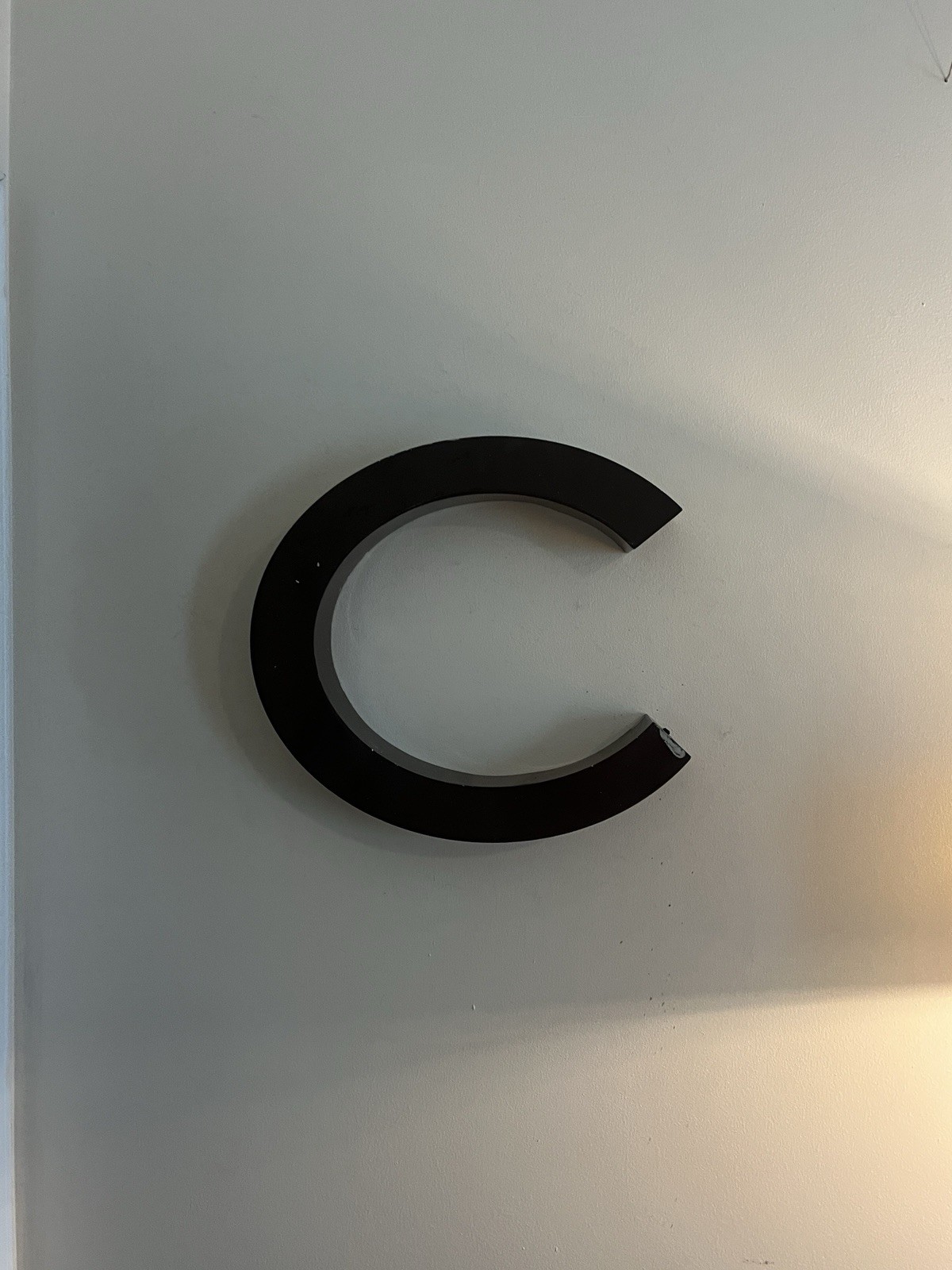 Authentic Coach Store Aluminum “C” Sign Letter – Shadyside Pittsburgh Display