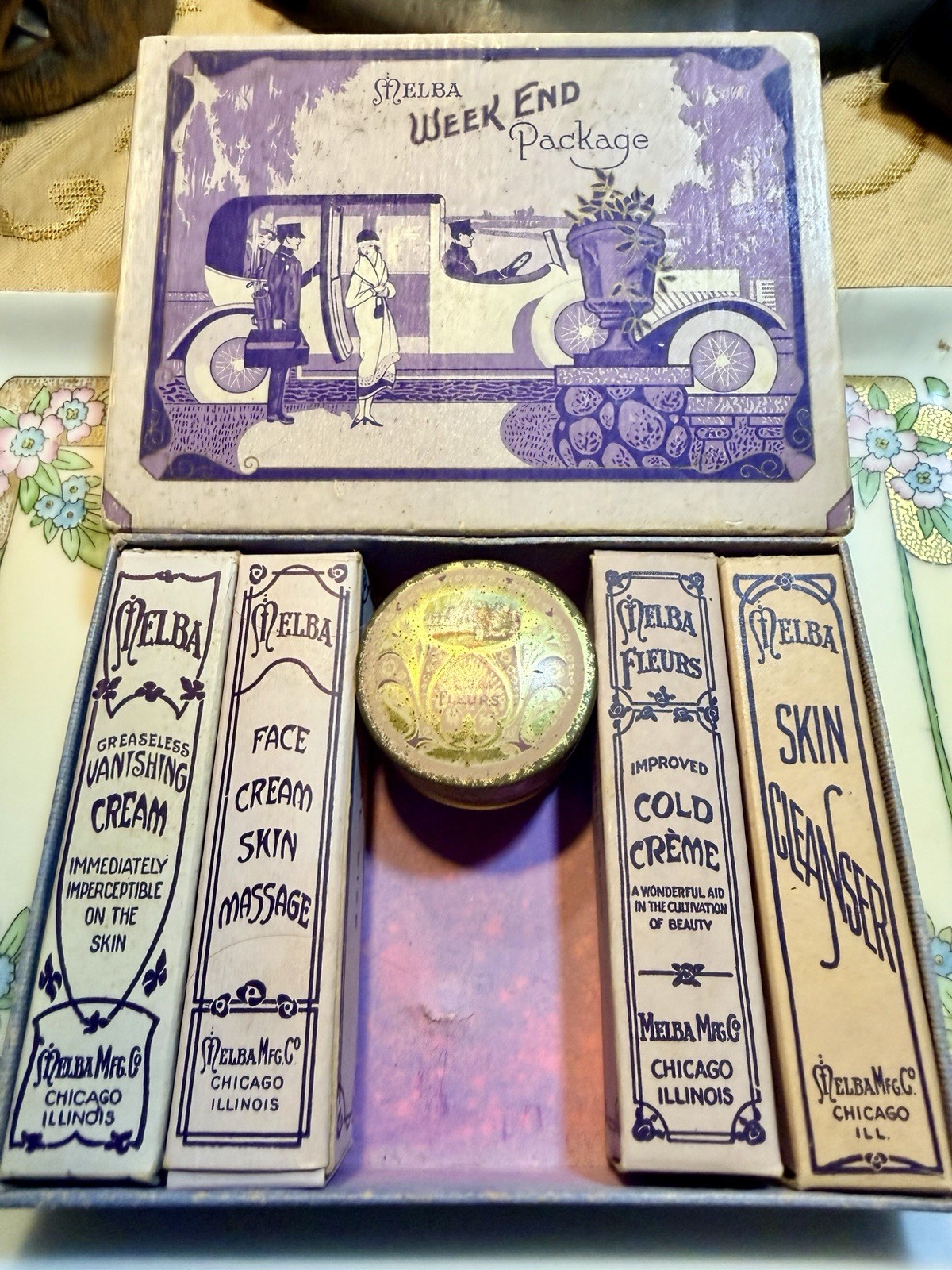 Vintage 1920s Melba Cosmetics Store Display Vanity Boudoir Decoration