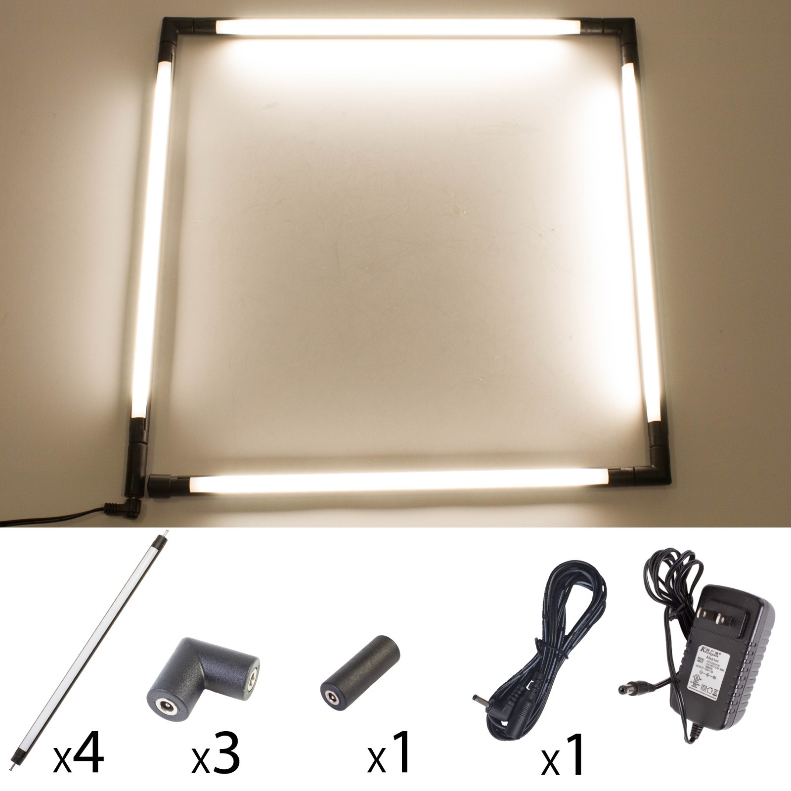 4 sided lighted bottom base LED Light for product display showcase trade show