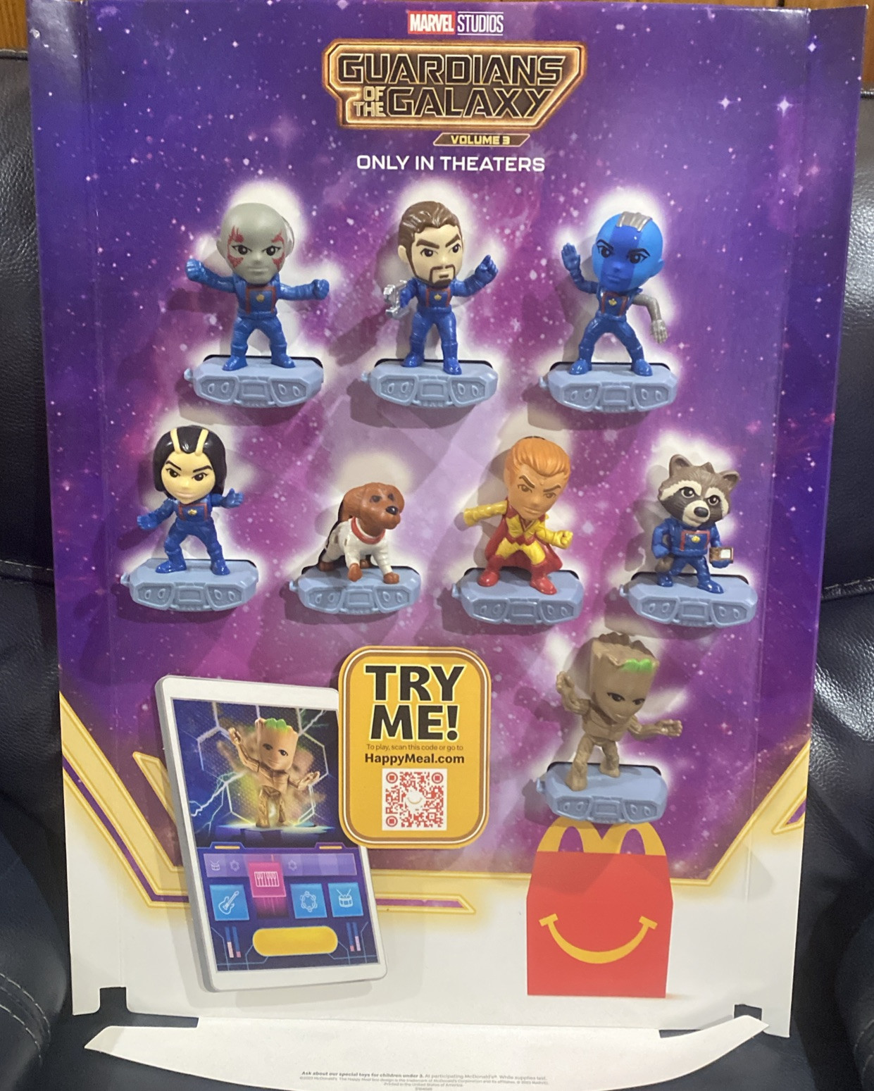 2023 GUARDIANS OF THE GALAXY (Movie) McDonald’s Store Display With 8 Toys ~RARE~