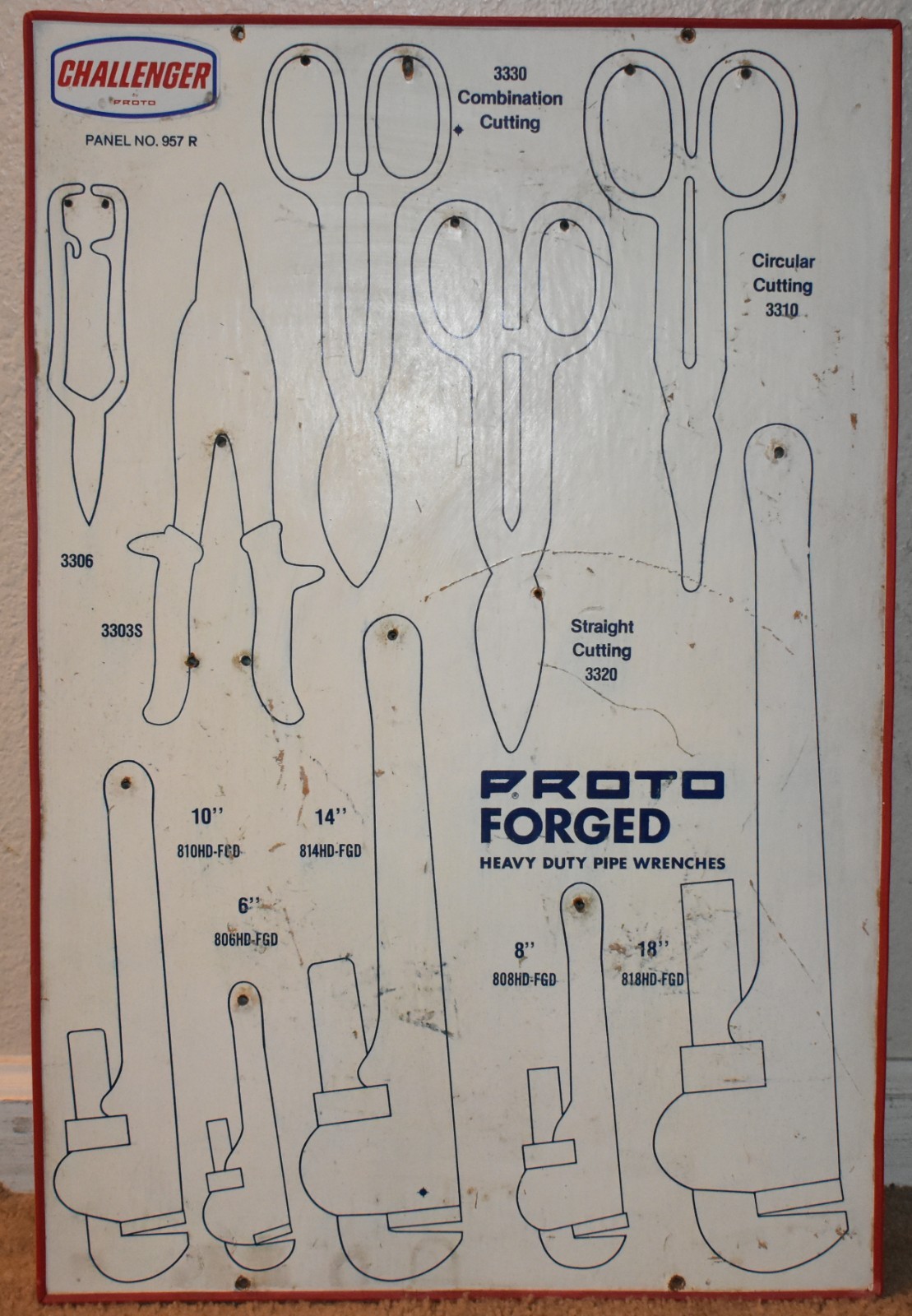 1970s PROTO CHALLENGER STORE DISPLAY BOARD PANEL LOT OF 3, #957 R, #953, #958