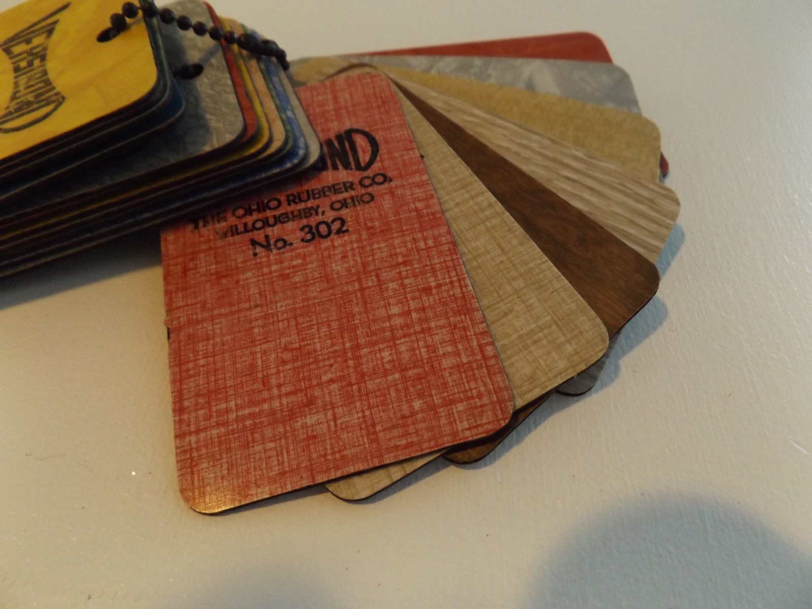 VINTAGE MCM SALESMAN SAMPLE VERSIBOND OHIO RUBBER COMPANY WILLOUGHBY OHIO