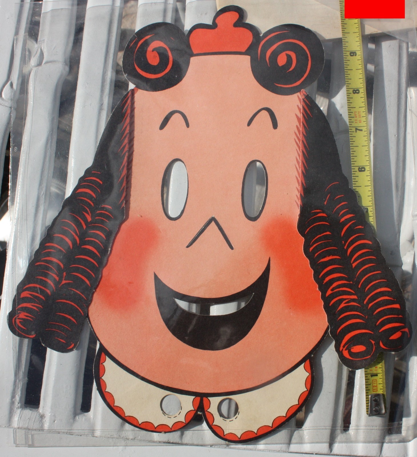 Original KLEENEX TISSUE LITTLE LULU Cardboard Face Mask PROMO GIVEAWAY 1952