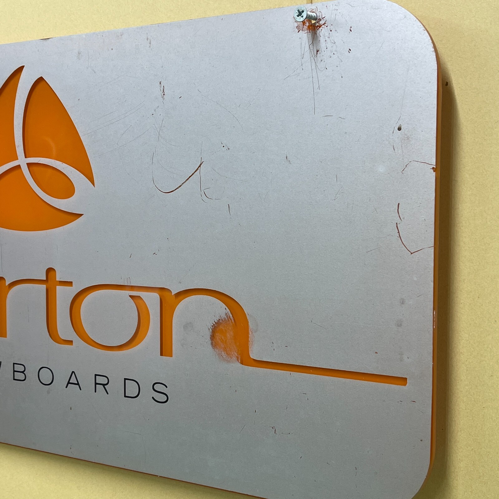 Burton Snowboards Vintage Authorized Dealer Wall Sign Old logo Store Dsplay Shop