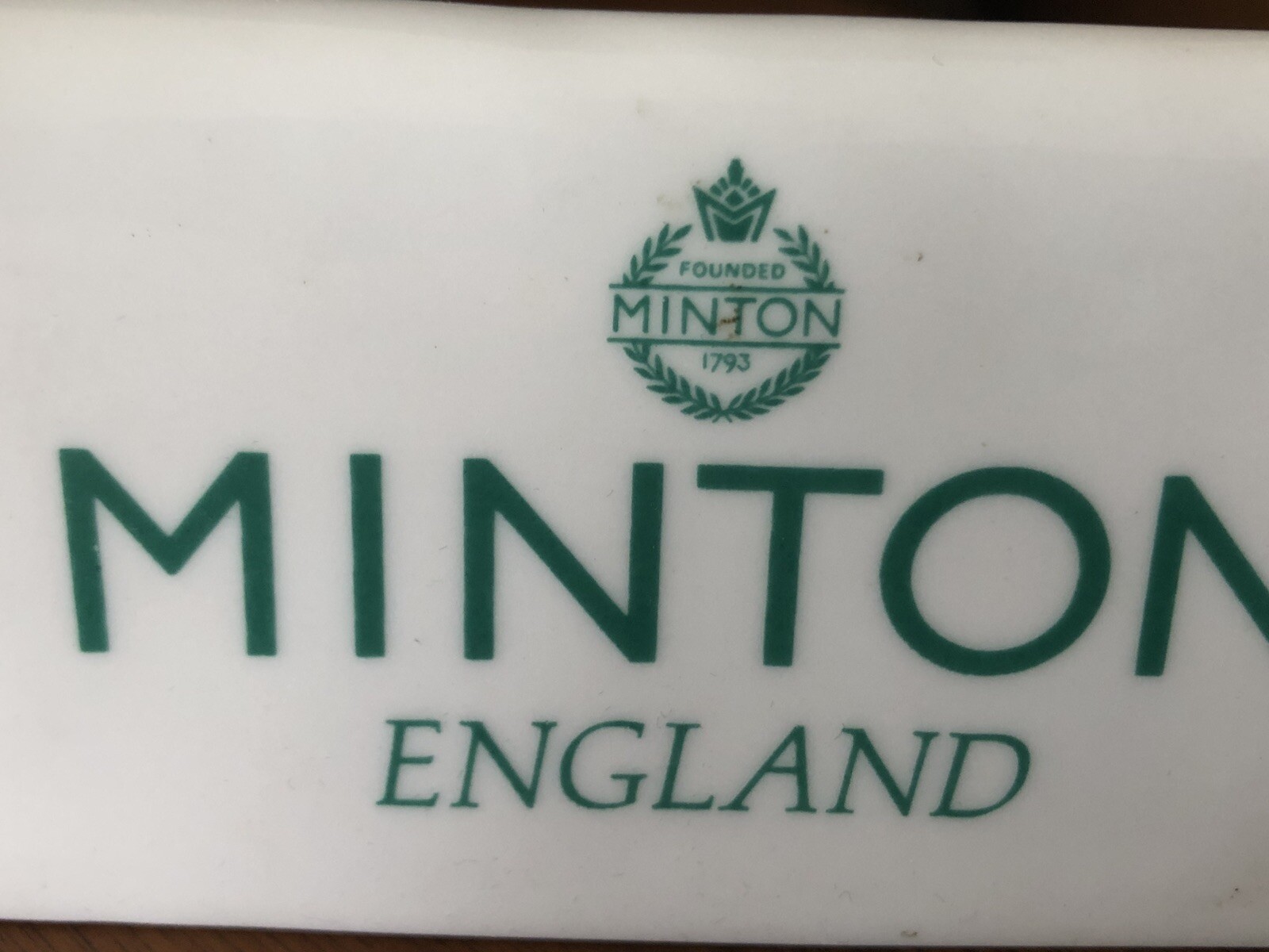 MINTON England China Store Counter Display Dealer Advertising Porcelain Sign